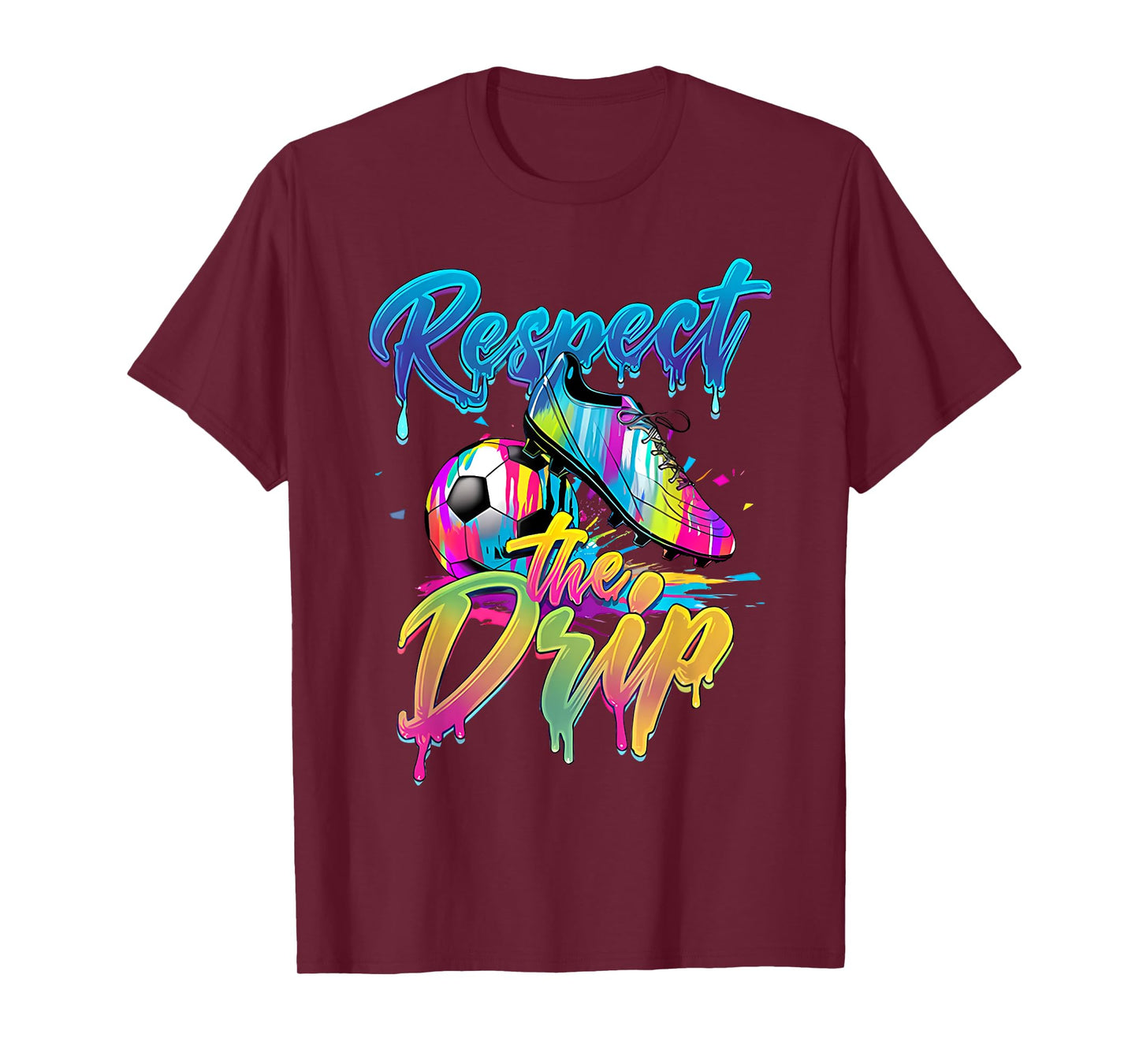 Soccer Drip Boys Ice Cream Drip Youth Respect The Drip T-Shirt
