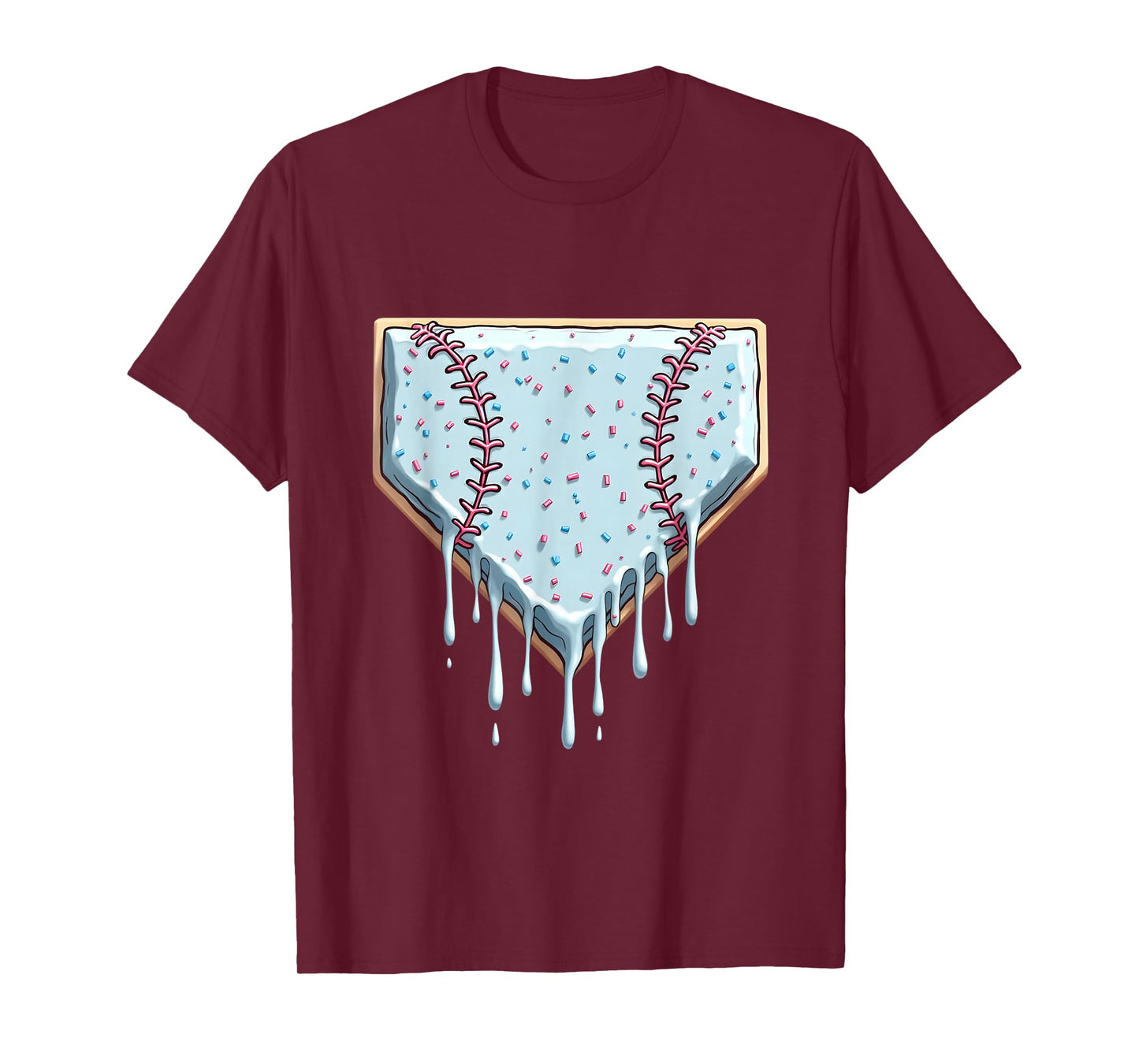 Baseball Ice Cream Dripping Youth Toddler Women Kids Boys T-Shirt