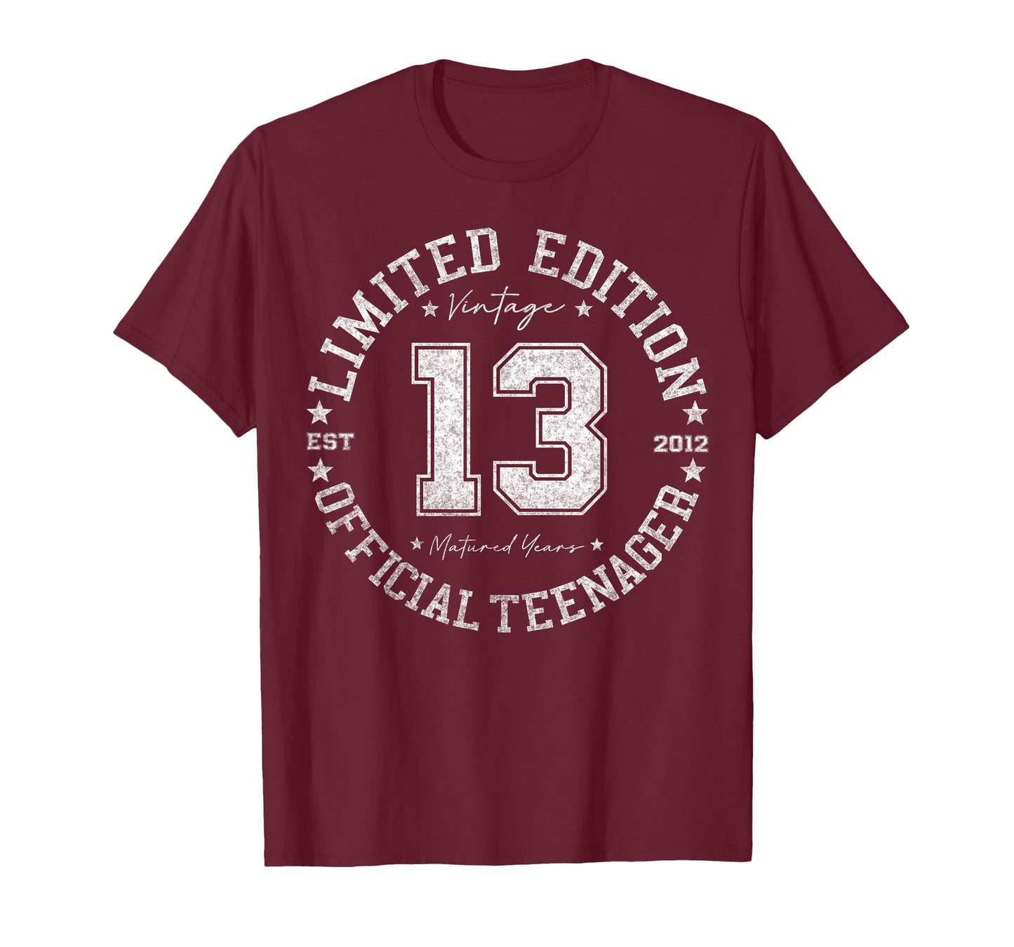 Retro One Of a Kind Shirts For Men Women 2025 Official Teenager 13 Year Old Gifts Vintage 13th Birthday T-Shirt - Unisex-Kids 13-year-olds Black Short Sleeve Crew Neck T-Shirt - Small