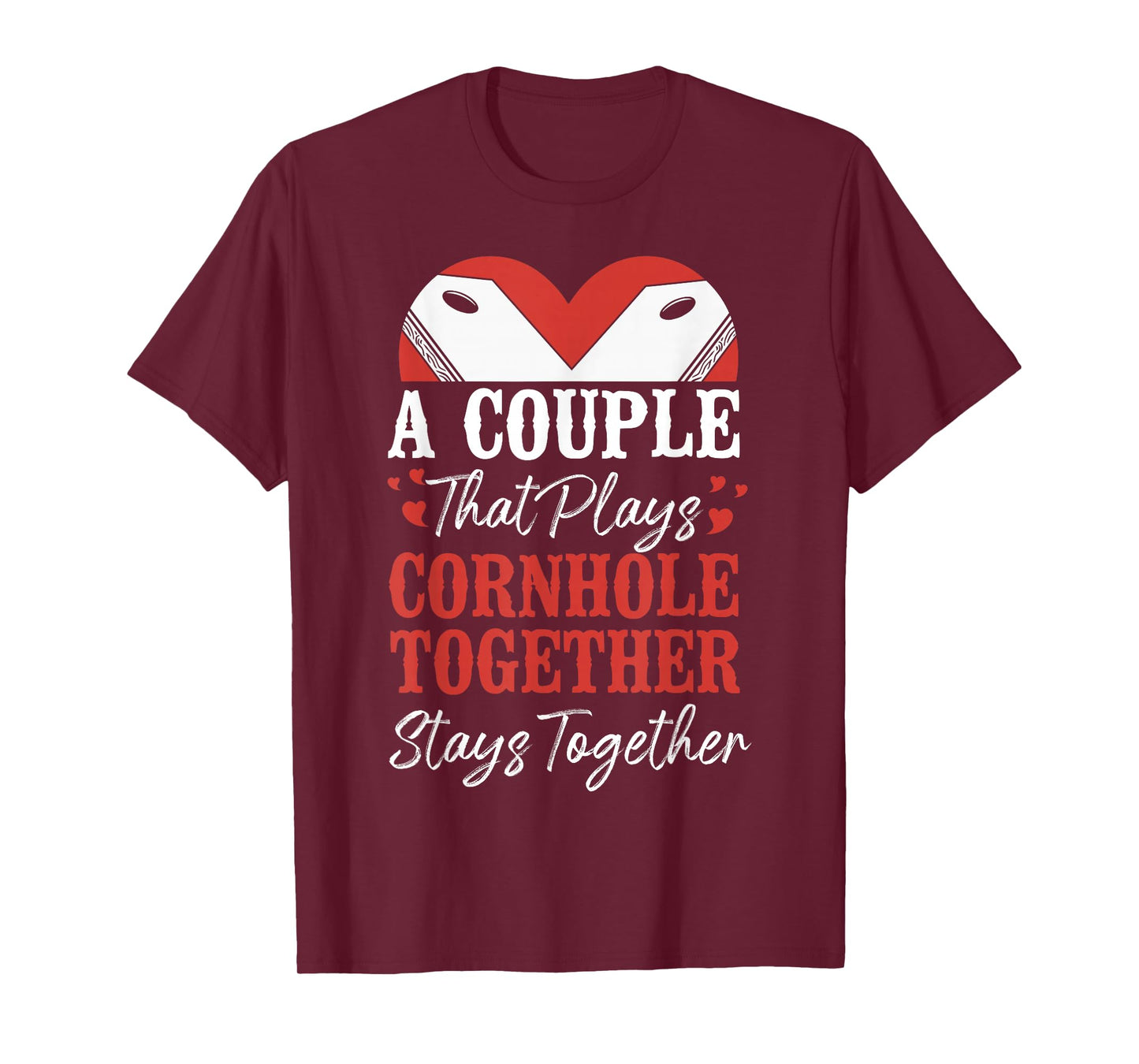 Cornhole Team Bean Bag Player Champ Couple Girlfriend T-Shirt