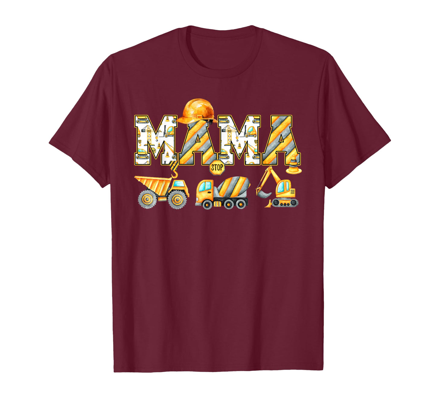 Funny Mama Construction Excavator Kids Matching Family Party T-Shirt