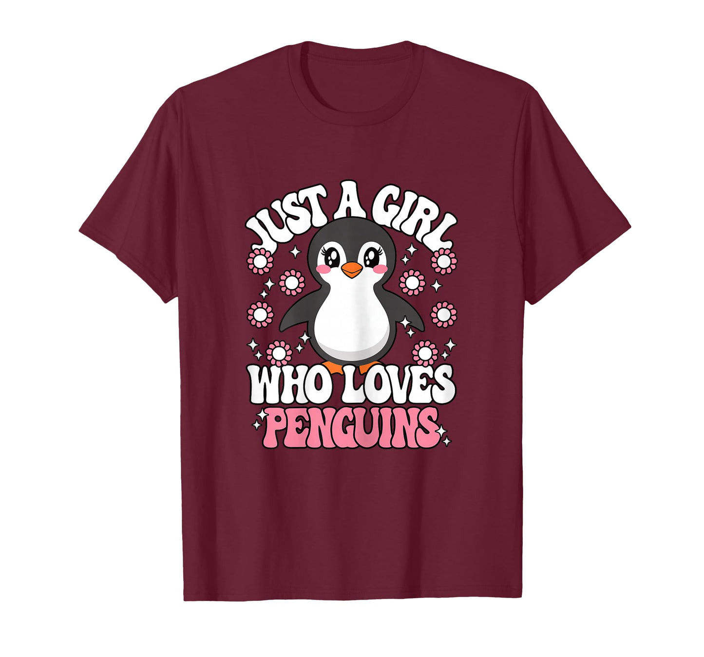 Just A Girl Who Loves Penguins Cute Penguin Kids T-Shirt