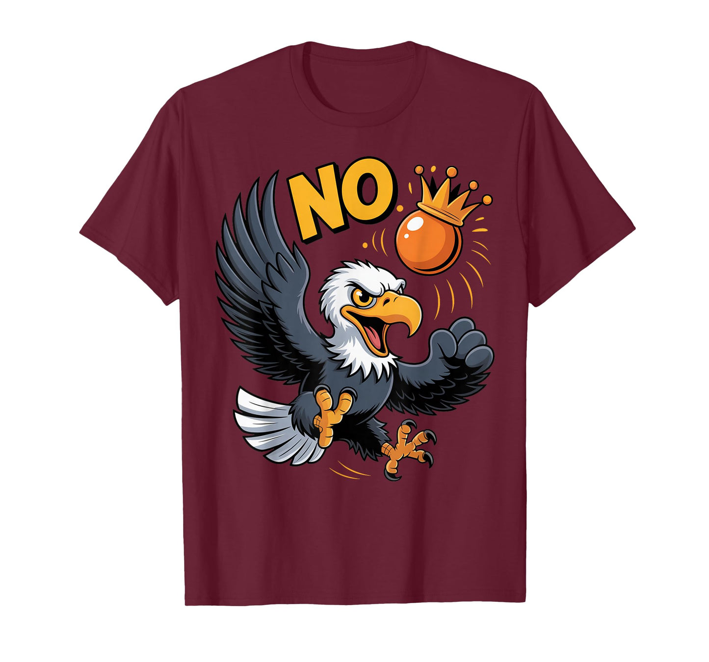 No Kings Protest Sign Patriotic Liberty Art Design T-Shirt