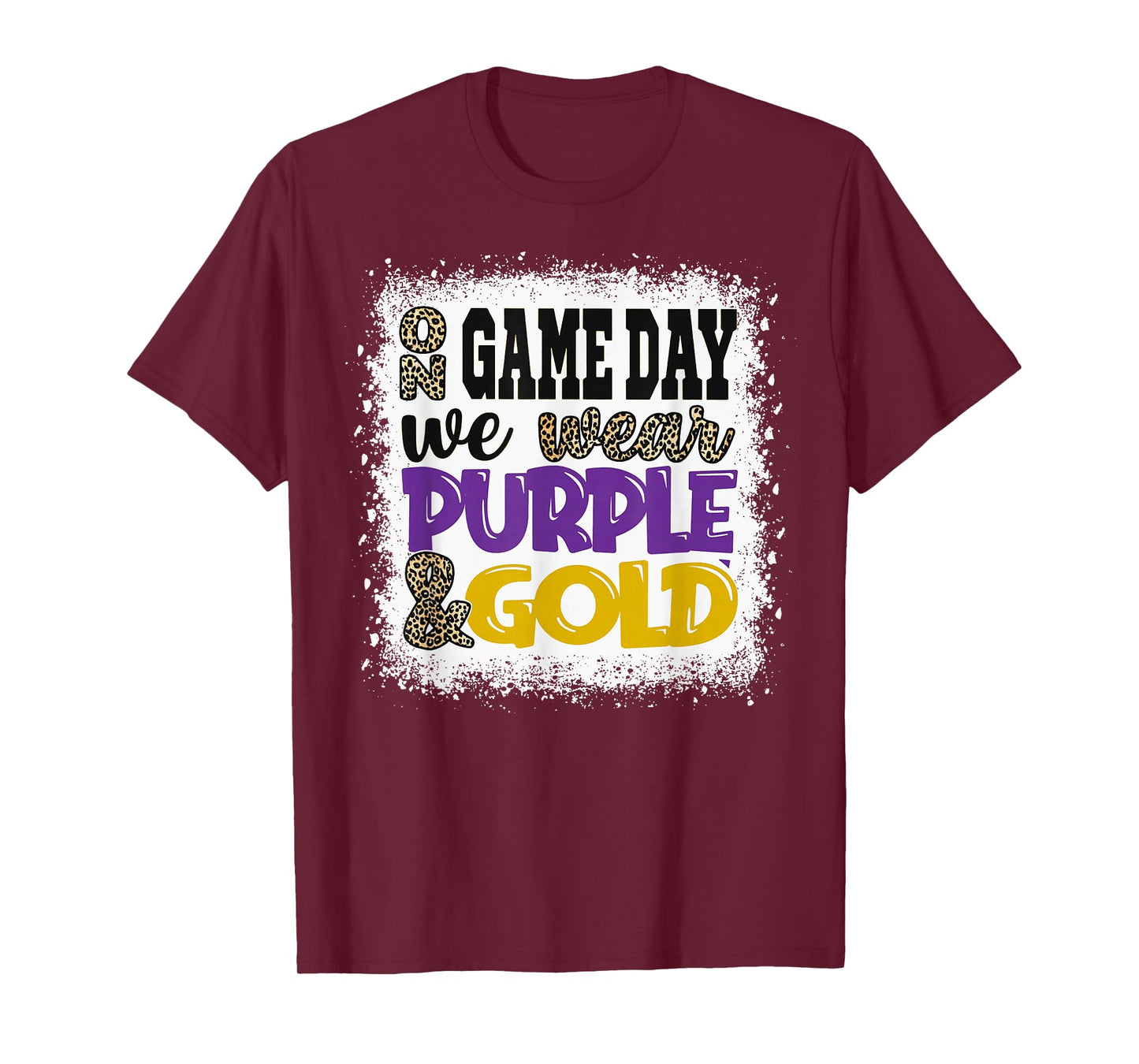 On Gameday Football We Wear Purple and Gold Game Day T-Shirt