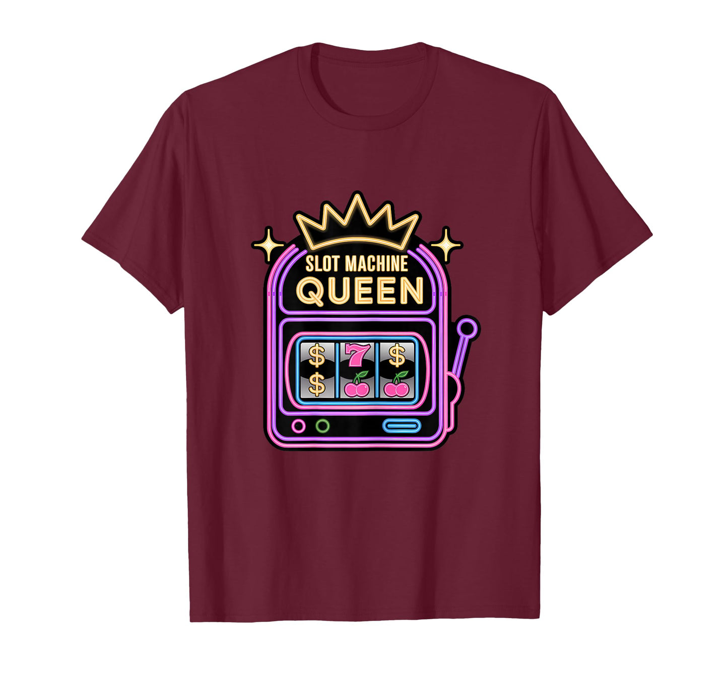 Slot Machine Queen Poker Player Funny Casino Gambling T-Shirt