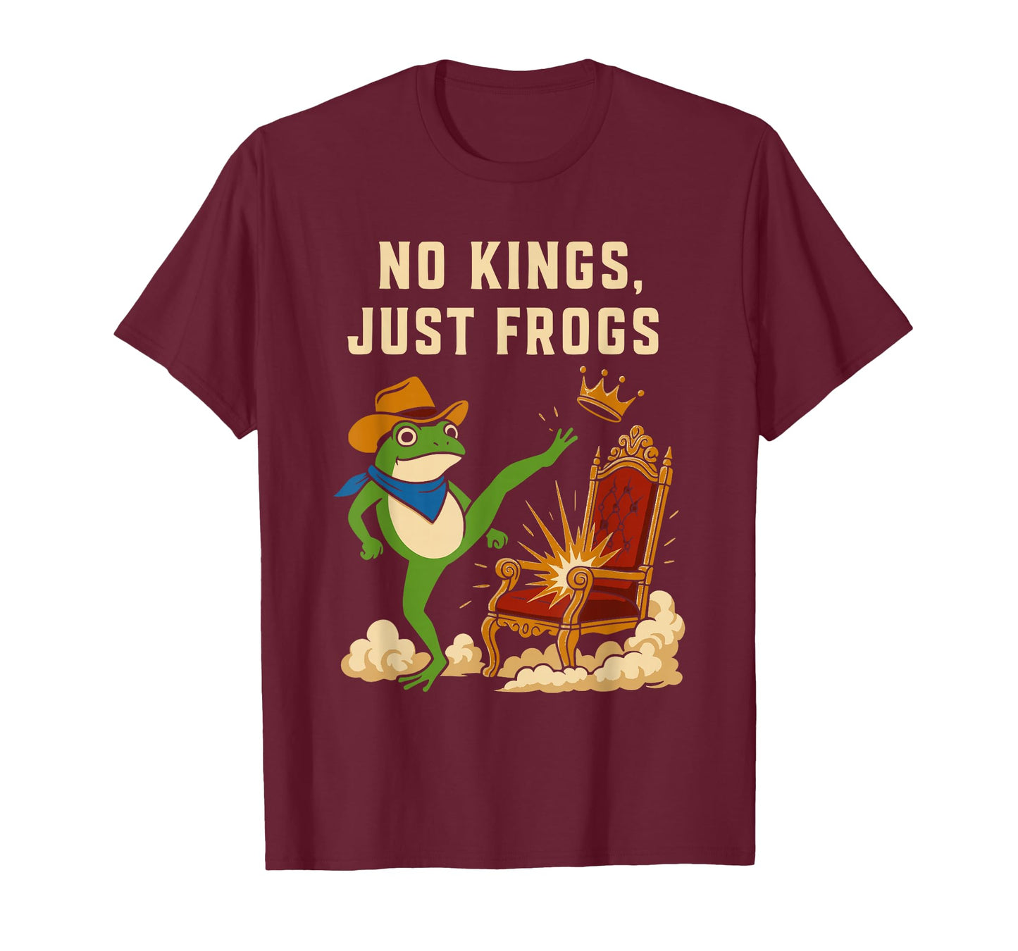 Vintage No Kings Just Frogs Portland Frog Protest Men Women T-Shirt