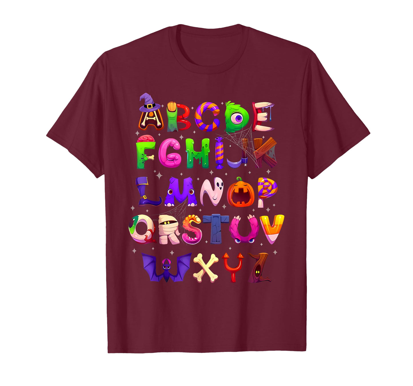 ABCs Learning Kindergarten Teacher Funny Halloween Alphabet T-Shirt