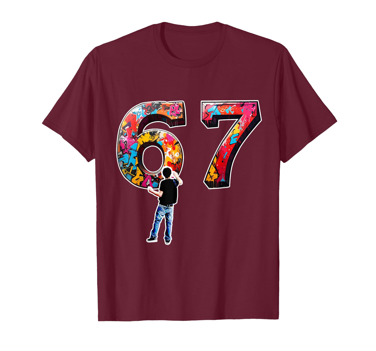 6 7 Graffiti Artist Hip Hop Urban Streetwear T-Shirt