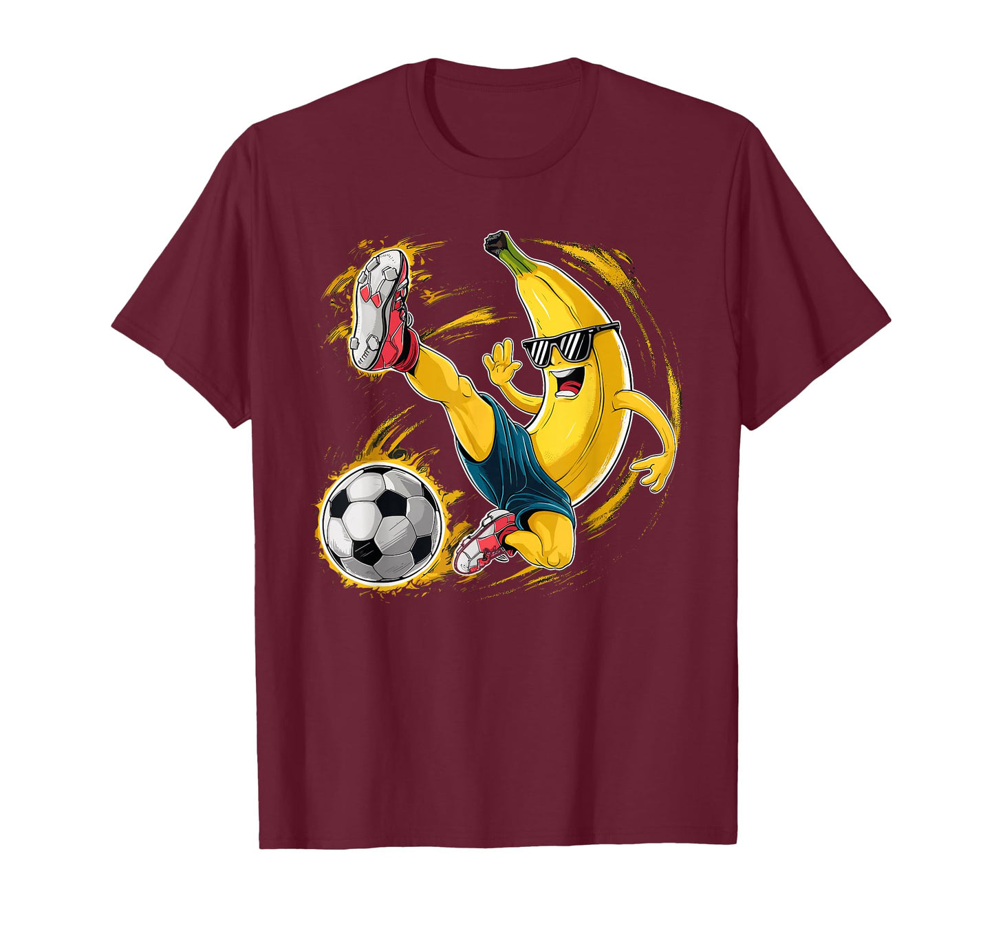 Sport Banana Football Player Fruit Cute Banana Soccer Player T-Shirt