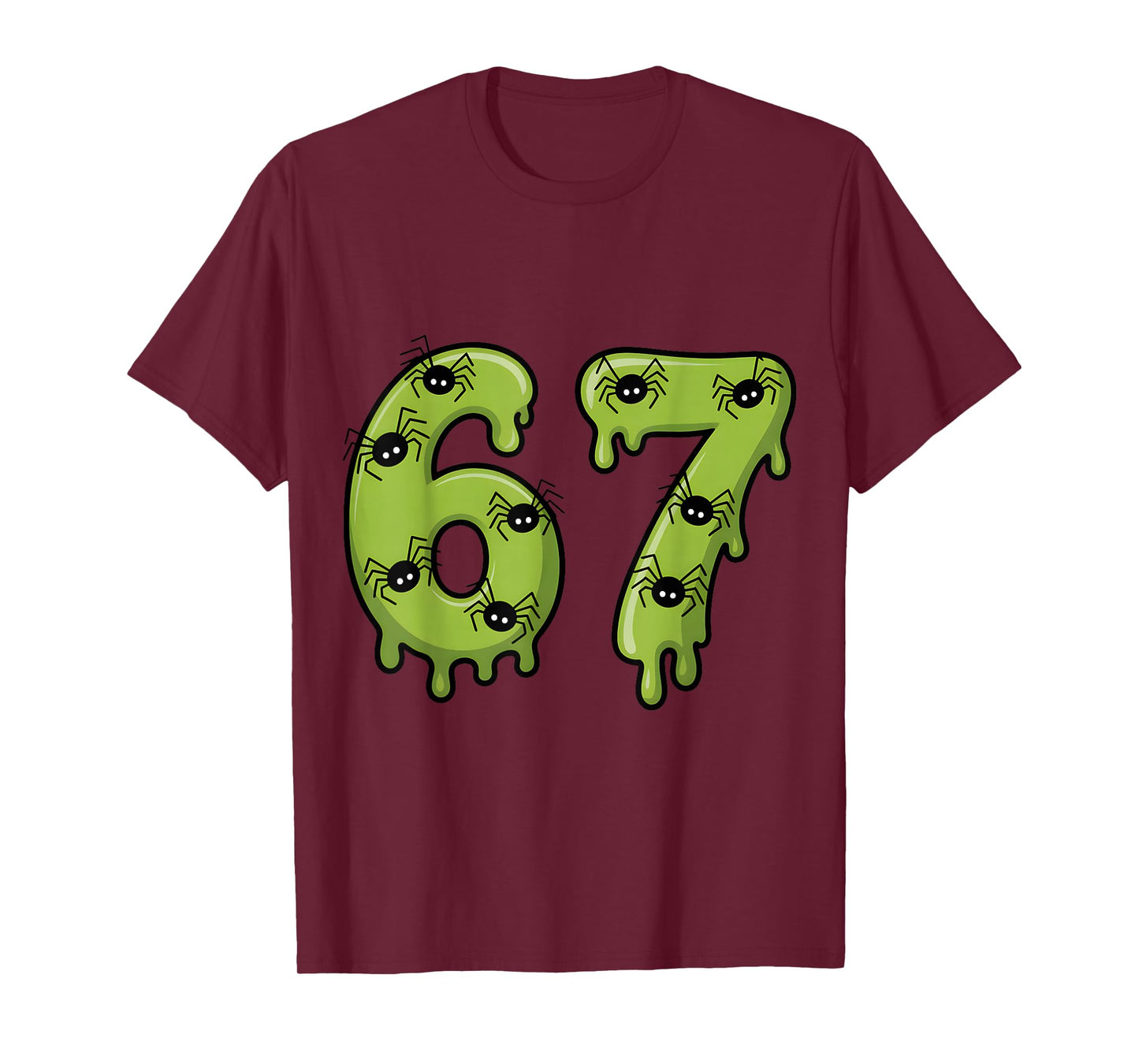 67 Meme Funny Halloween Six Seven Slime 6 7 T-Shirt