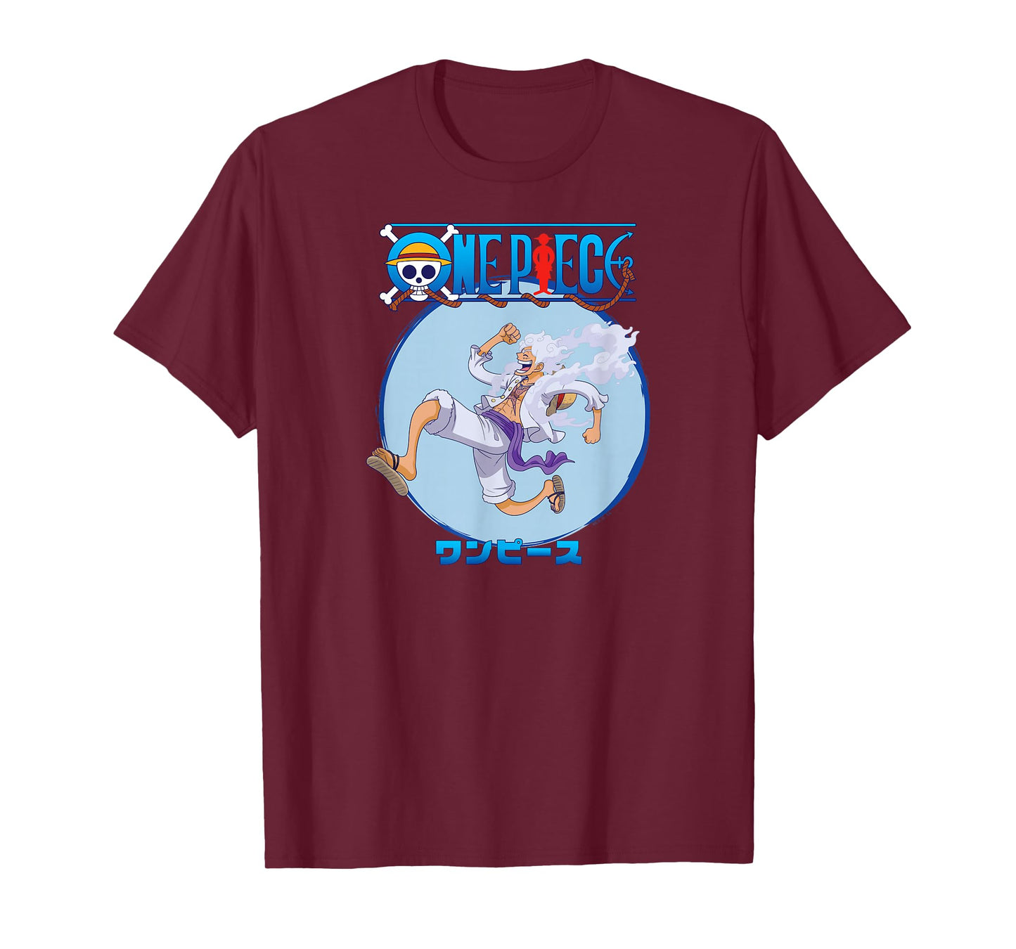 One Piece Anime Luffy Gear 5 Action Pose T-Shirt