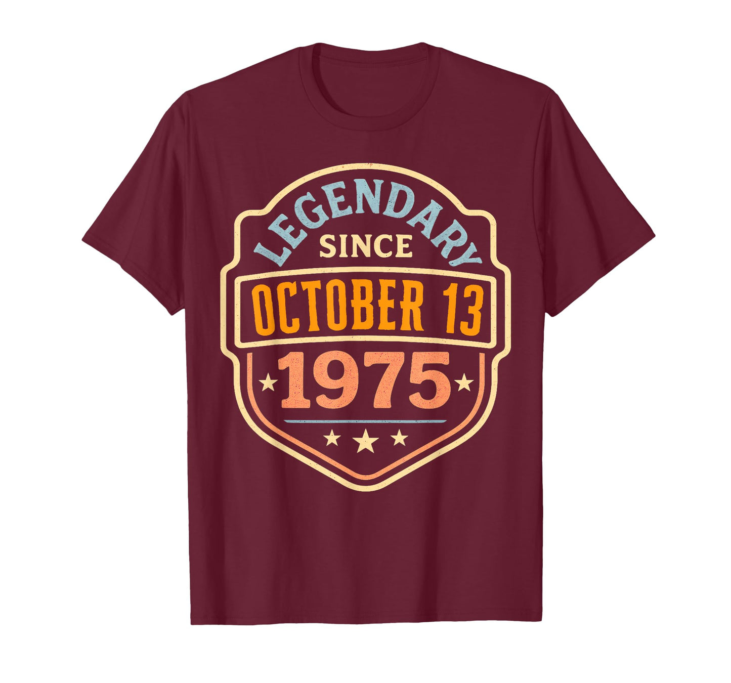 October 1975 Legendary Since October 13 Vintage Birthday T-Shirt