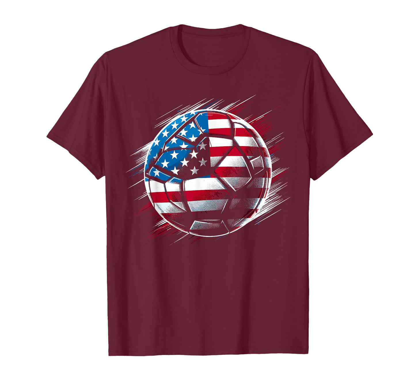 American Flag on Soccer Ball T-Shirt