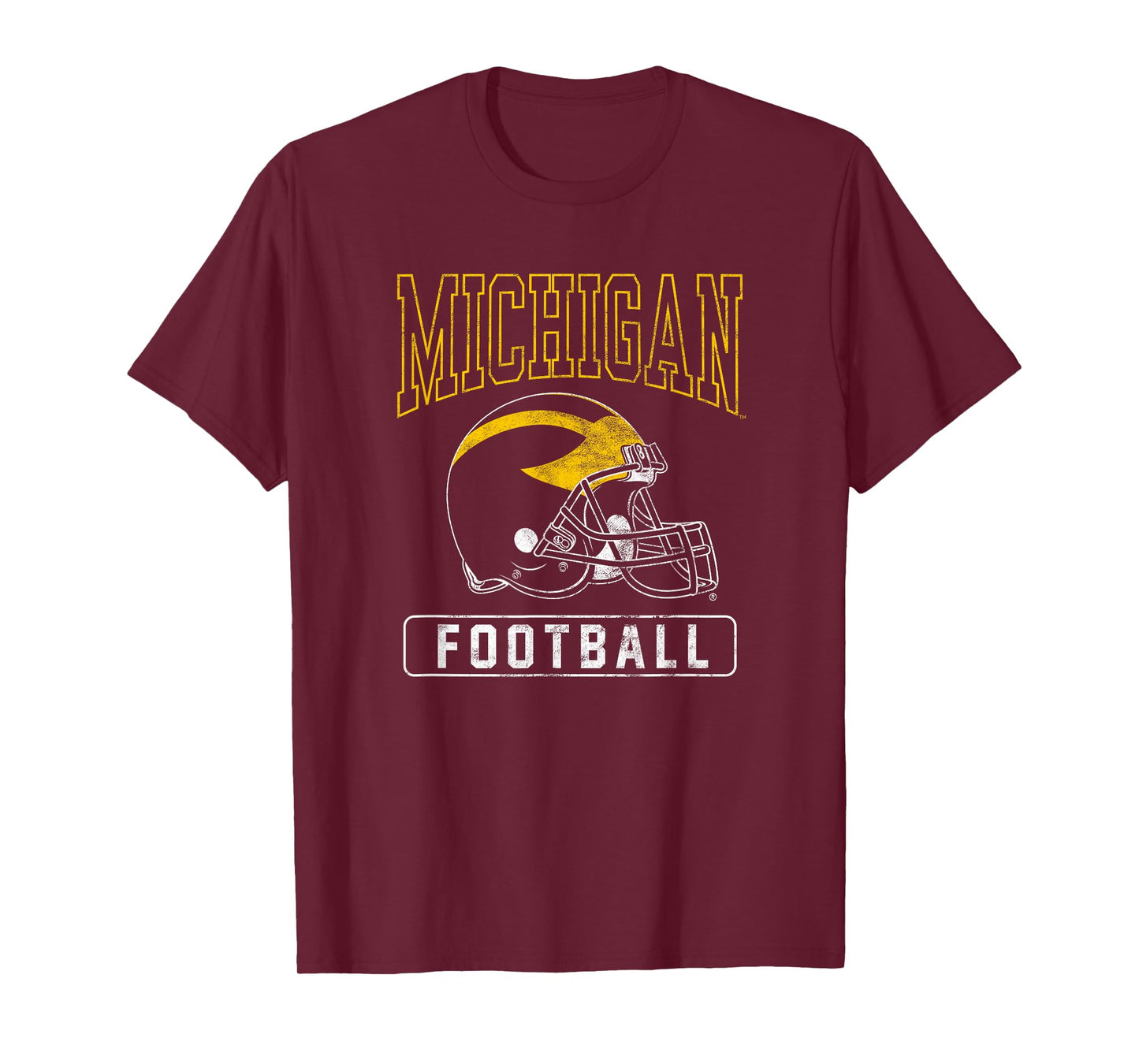 University of Michigan Wolverines U of M Football Helmet T-Shirt