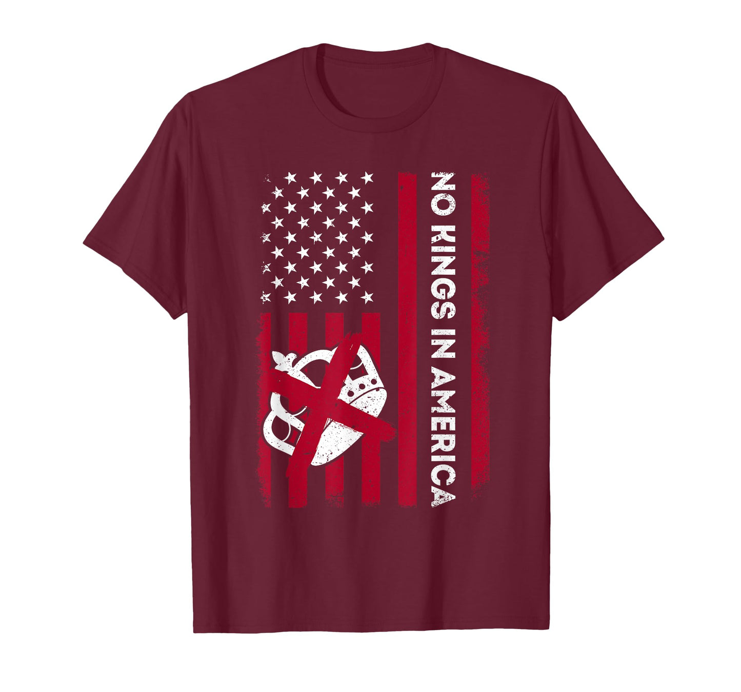 No Kings In America US Flag Vintage T-Shirt
