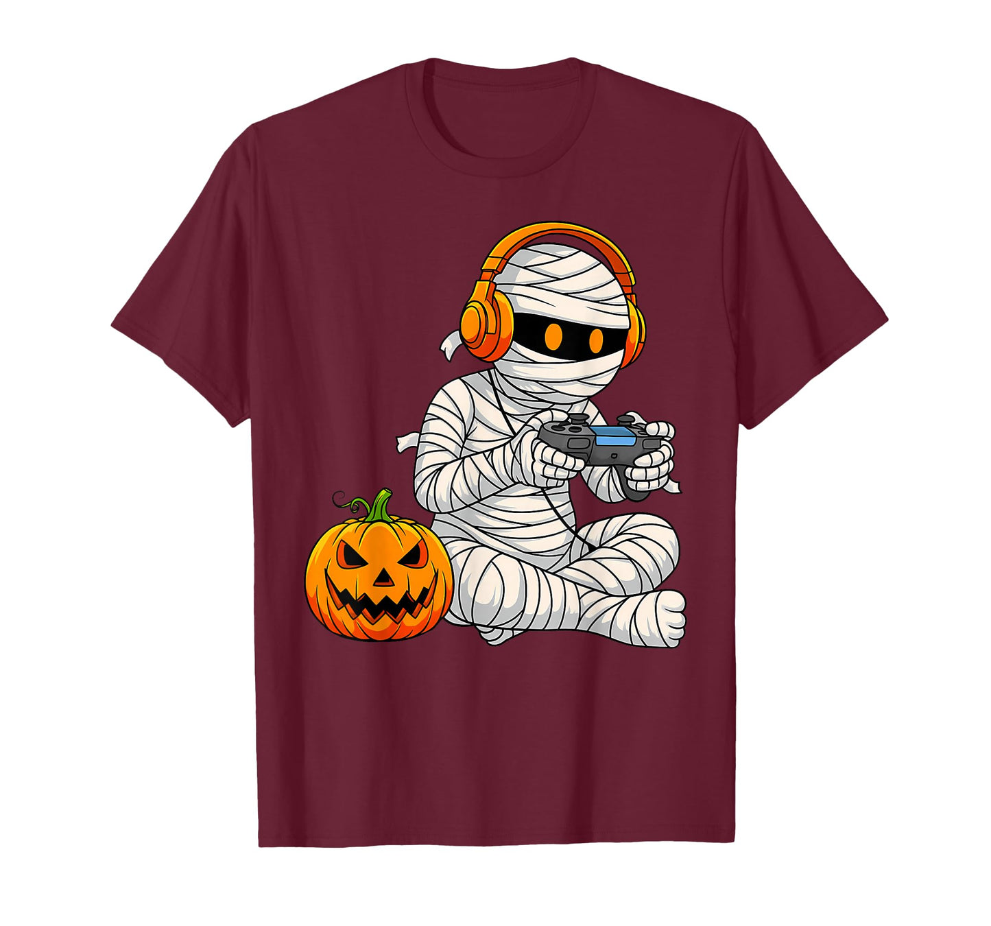Halloween Mummy Gamer Funny Video Gaming Costume Boys T-Shirt