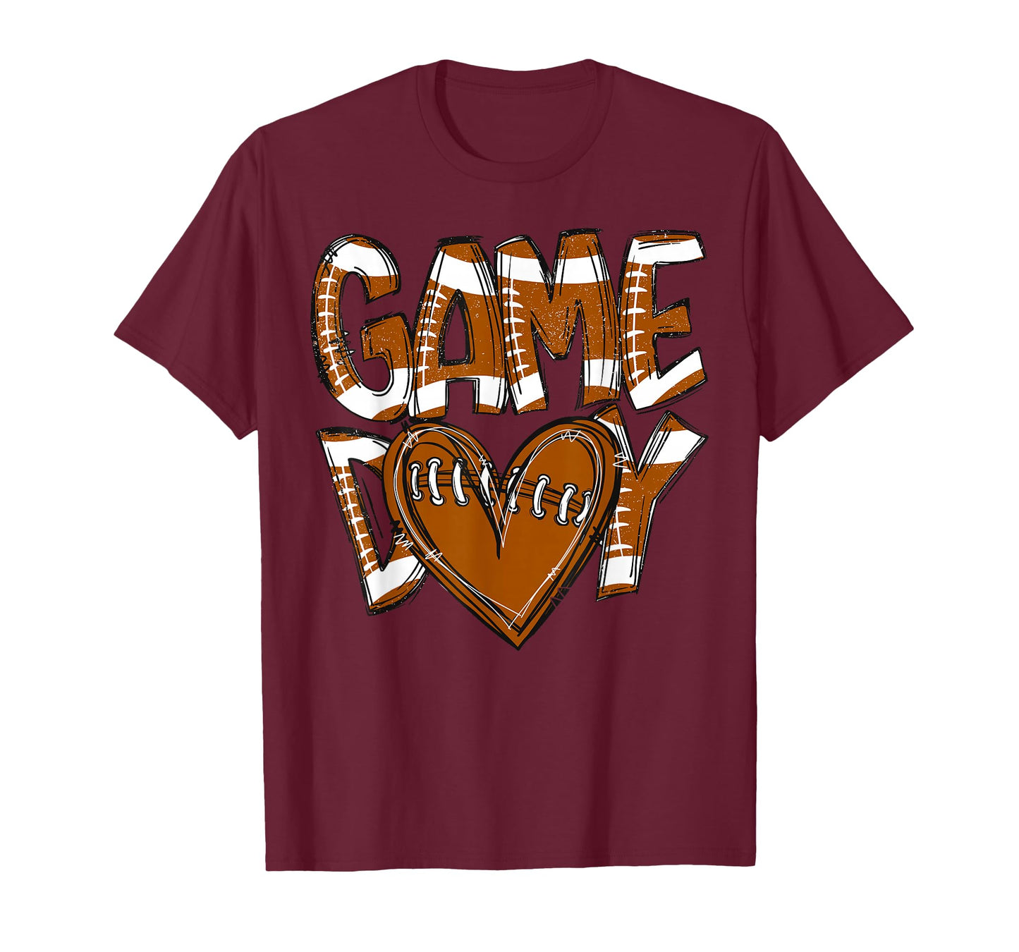 Game Day Football with Burnt Orange Vibes T-Shirt