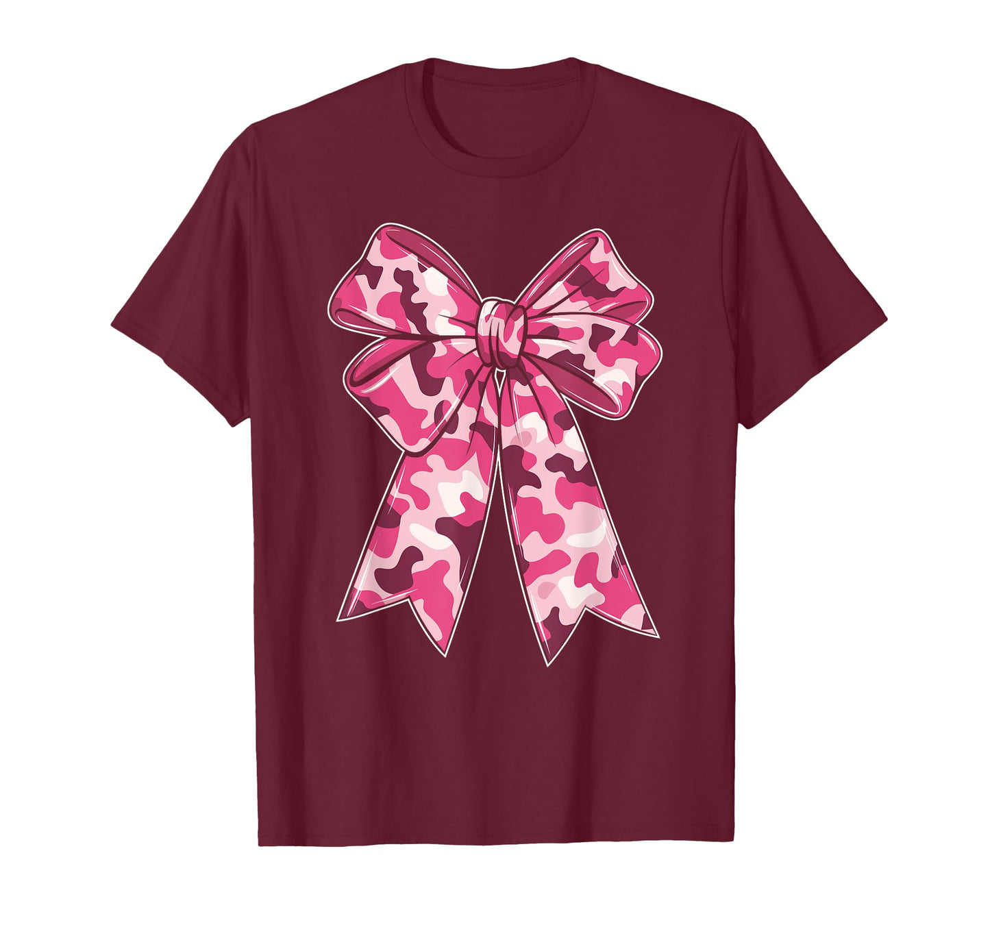 Pink Camouflage Coquette Bow Women Girls Hunting Cute Camo T-Shirt