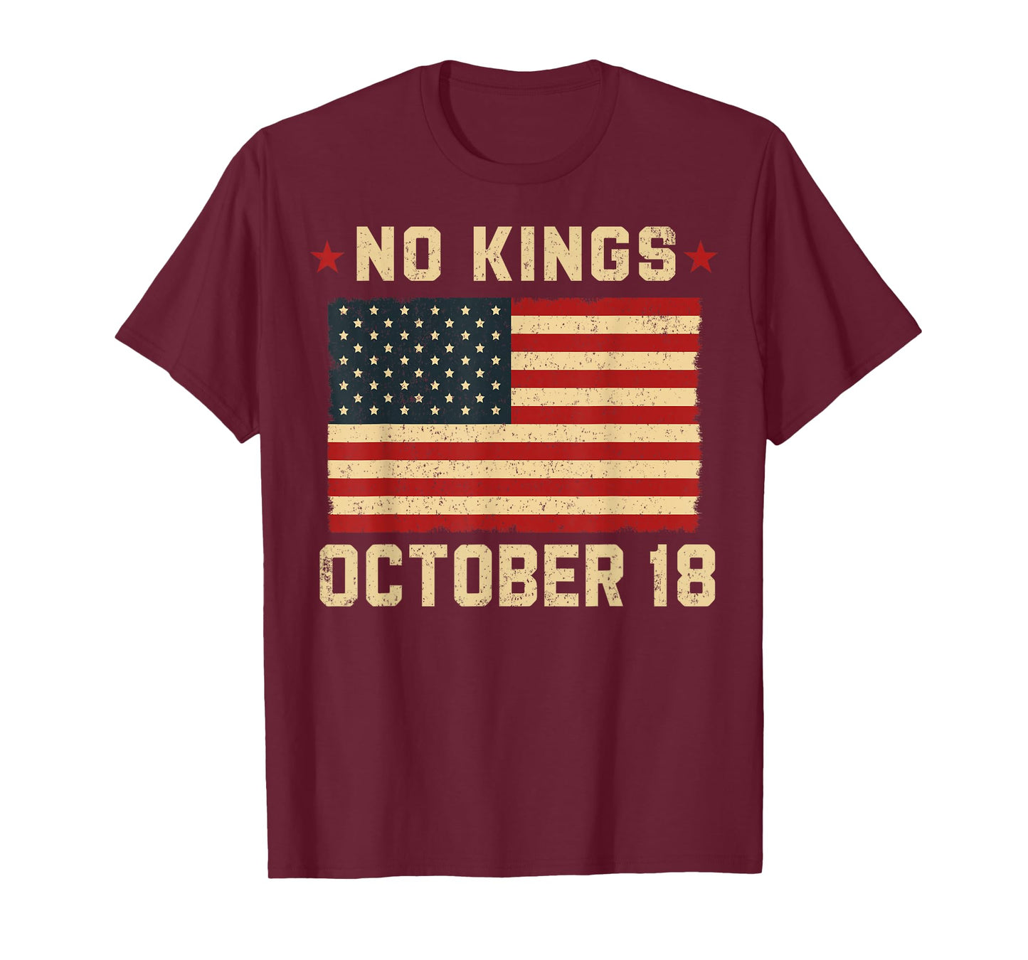 No Kings Shirt Vintage America Flag 1776 October 18 T-Shirt