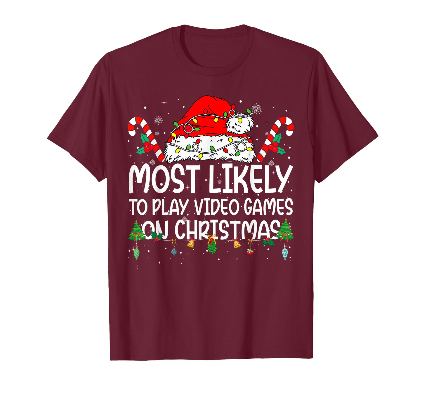 Family Matching Most Likely to Play Video Games On Christmas T-Shirt