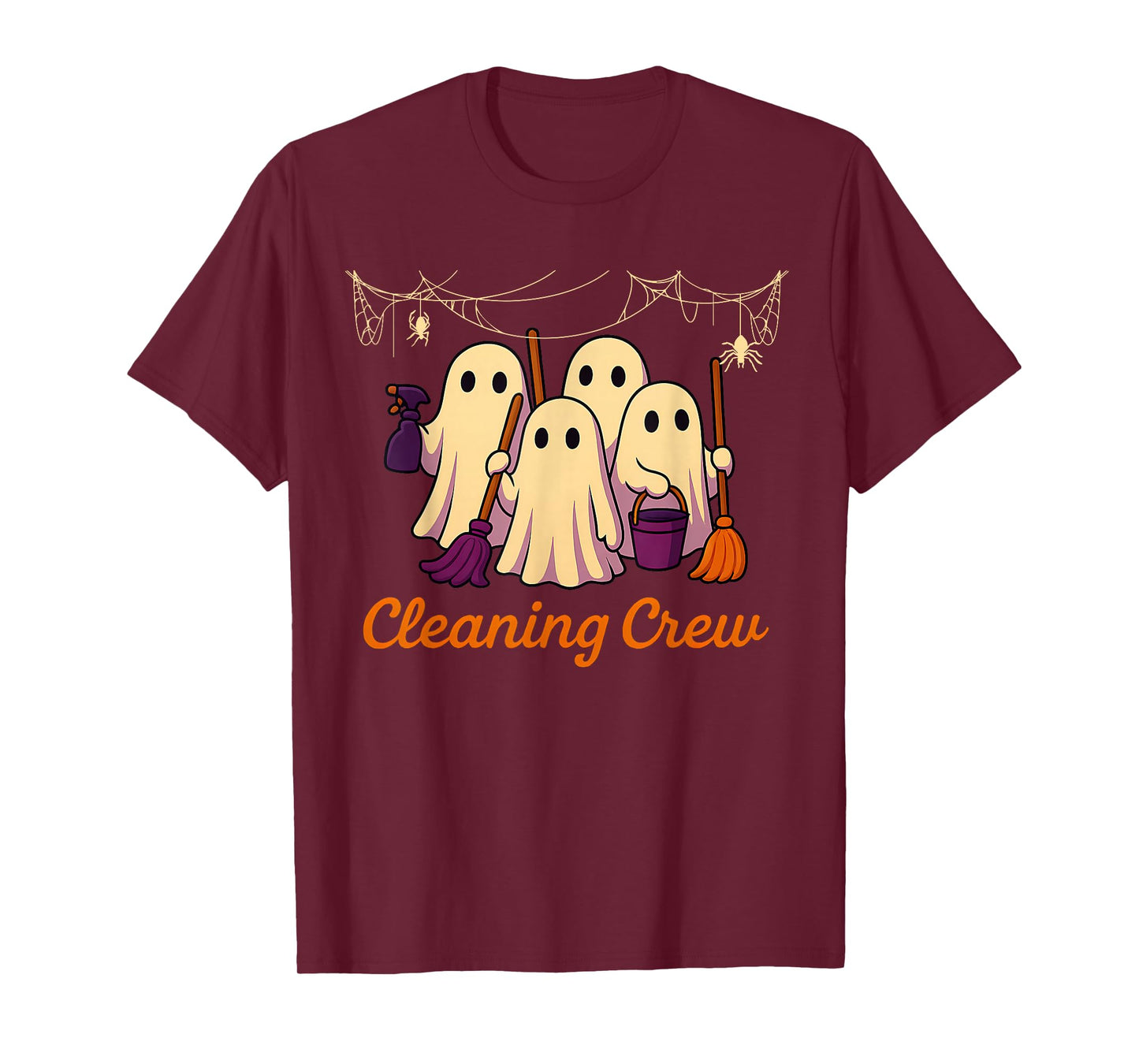 Cleaning Crew Spooky Halloween Cleaner Housekeeper Cleaning T-Shirt