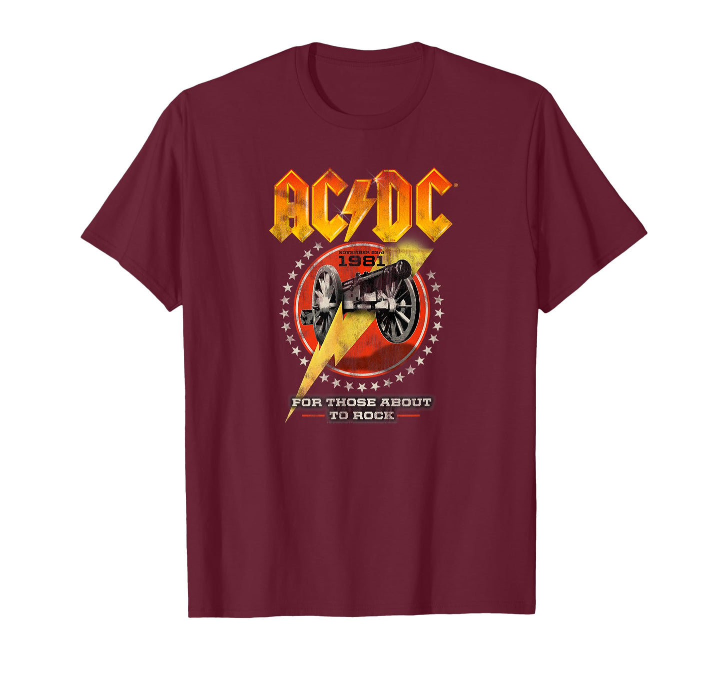 AC/DC Rock Music Band For Those About To Rock 1981 T-Shirt