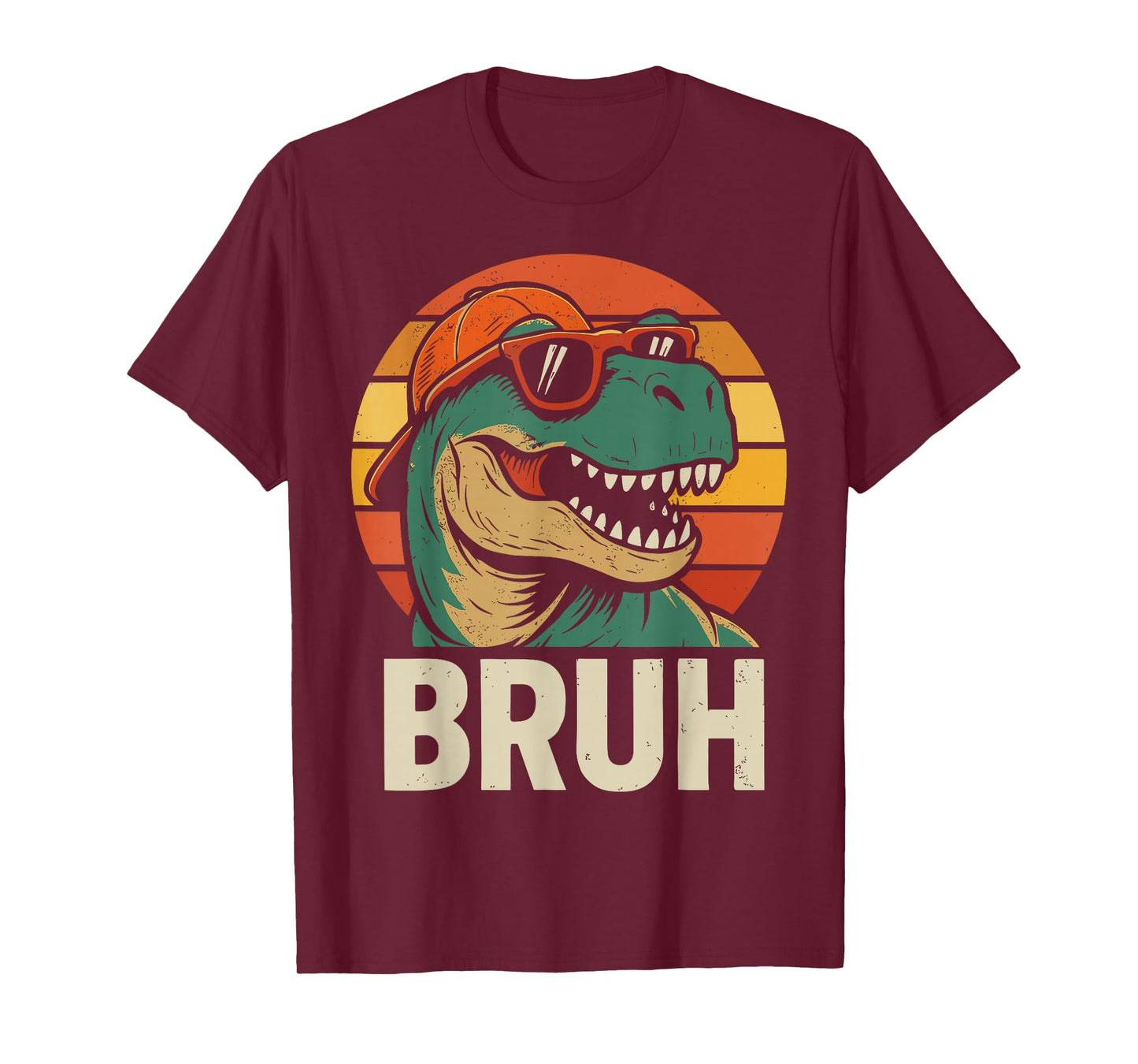 Funny Dinosaur Bruh Meme Vintage T-Rex T-Shirt