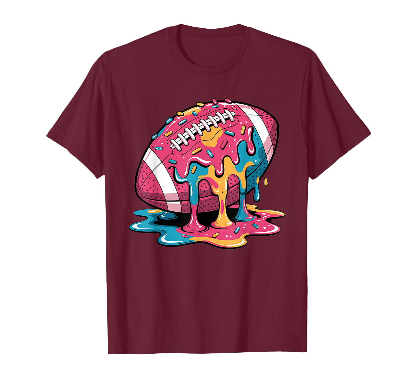 Football Drip For Lineman WR QB RB Ice Cream Drippy Shirt T-Shirt