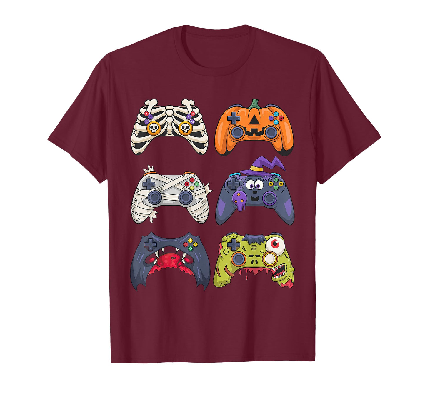 Halloween Skeleton Zombie Gaming Controllers Mummy T-Shirt