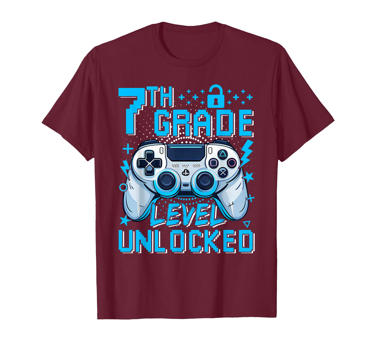 7th Grade Level Unlocked Video Game First Day Boy Kid T-Shirt