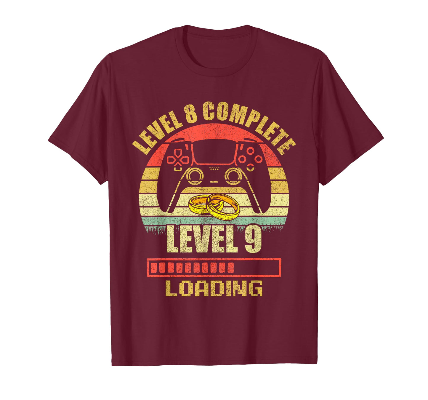 Couples Shirts For Him Level 8 Complete Wedding Anniversary T-Shirt