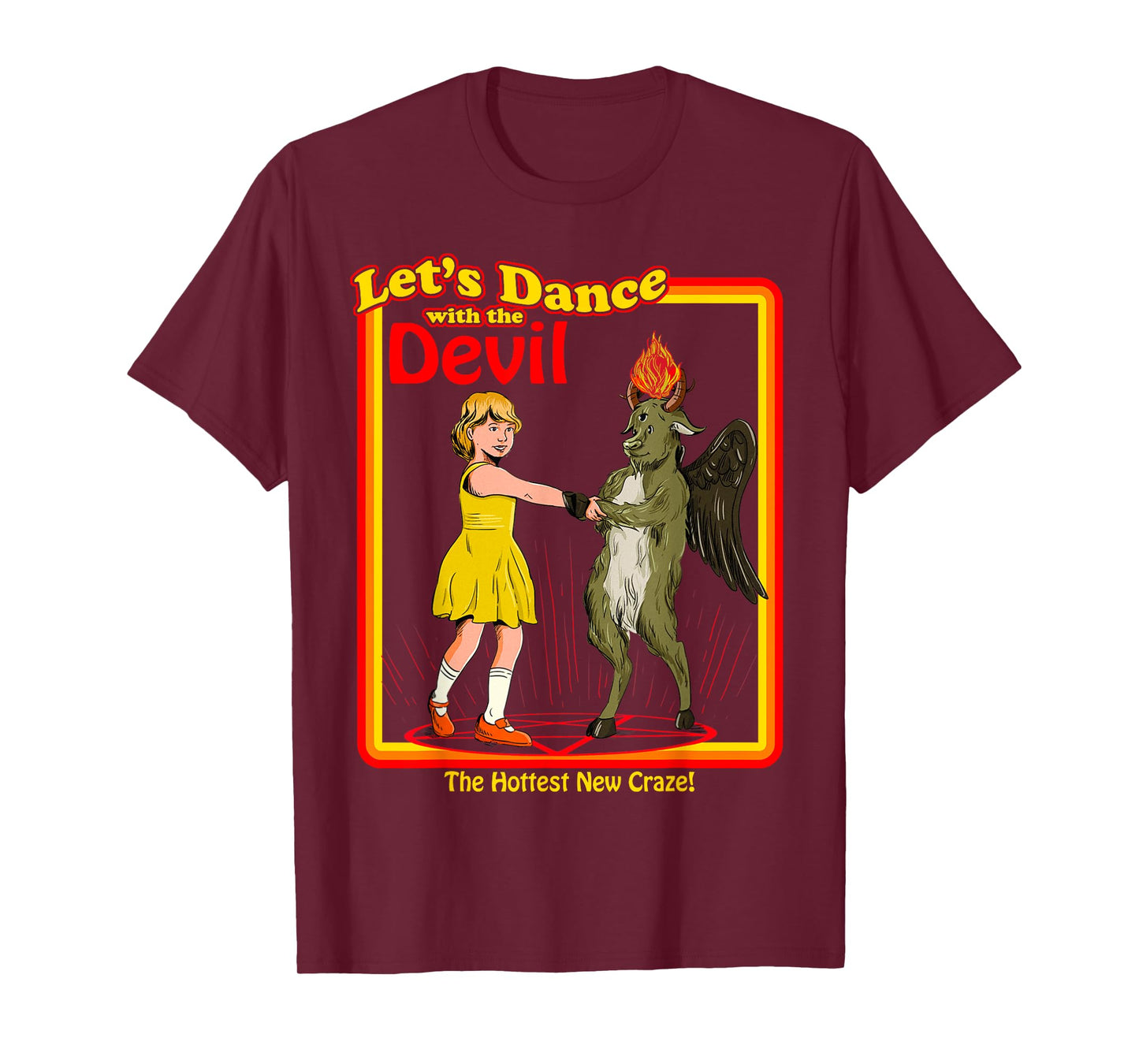 Witchcraft Let's Dance with the Devil Baphomet Satanic Funny T-Shirt
