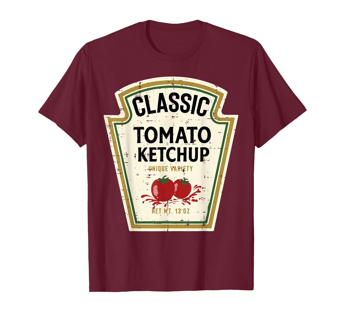 Halloween Tomato Ketchup Food Matching Costume Women Men Kid T-Shirt