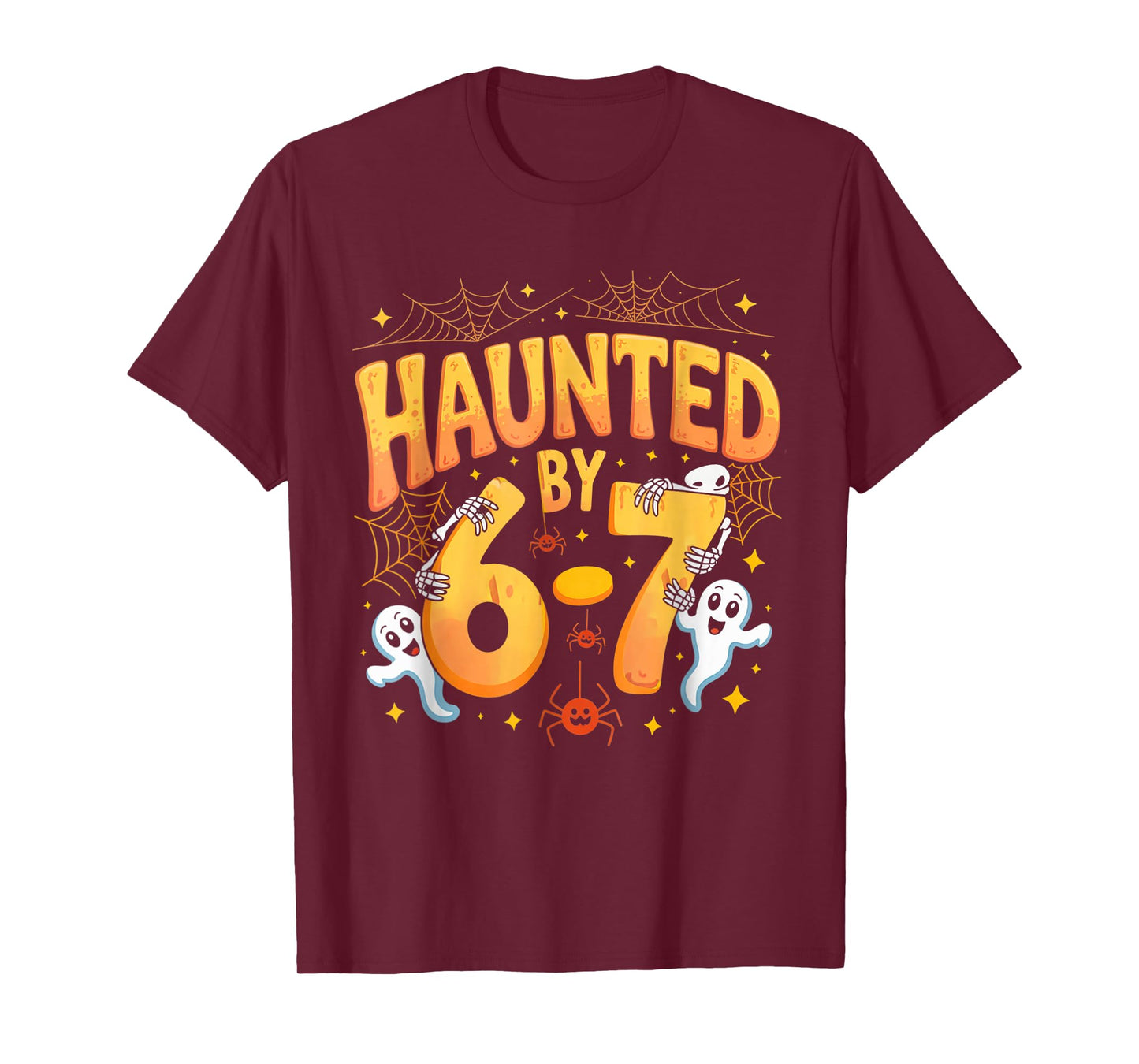 Haunted by 6-7 Six Seven 6 7 Meme Design Couples Halloween T-Shirt