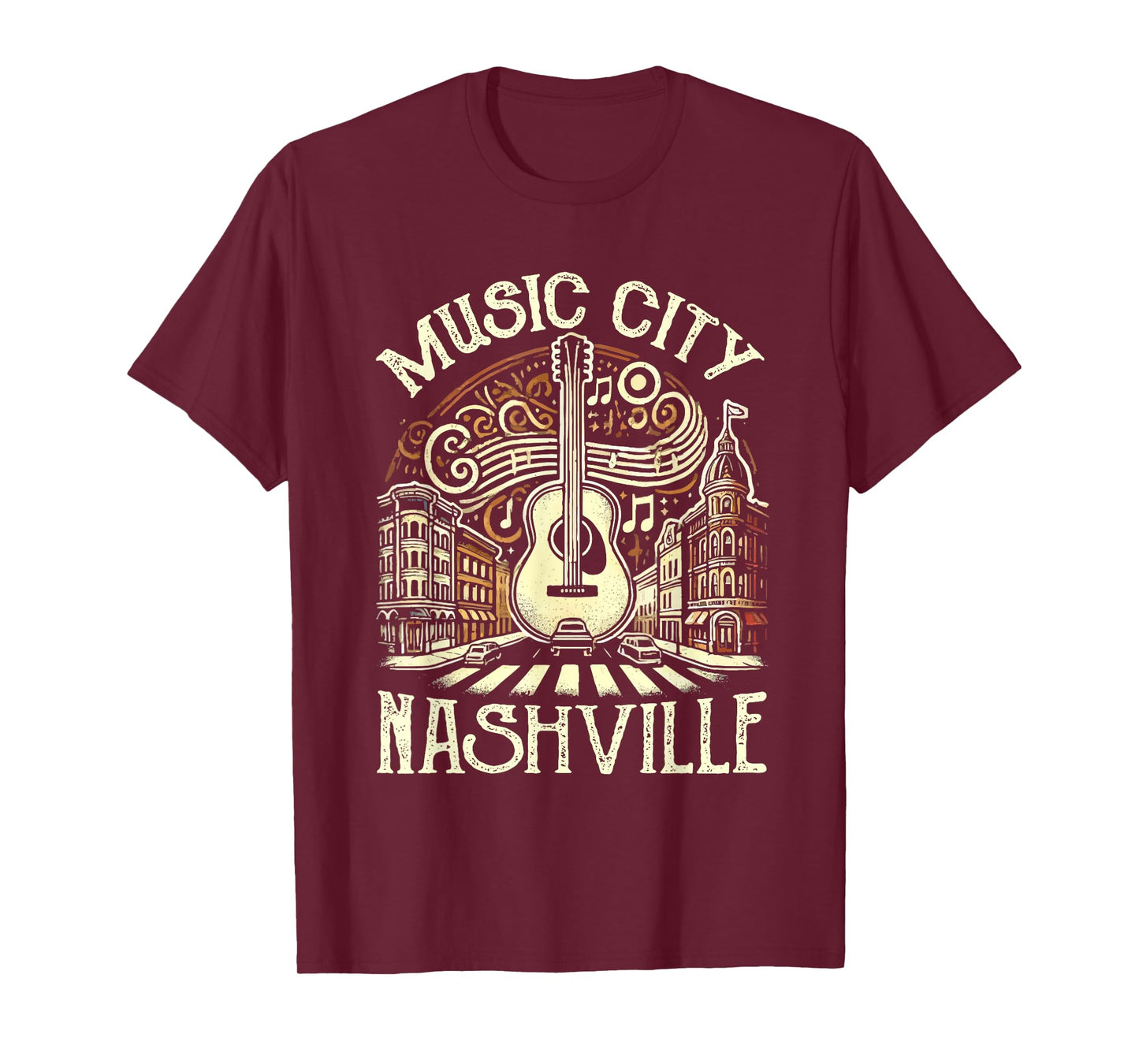 Music City Souvenir From Nashville TN Guitar Nashville T-Shirt