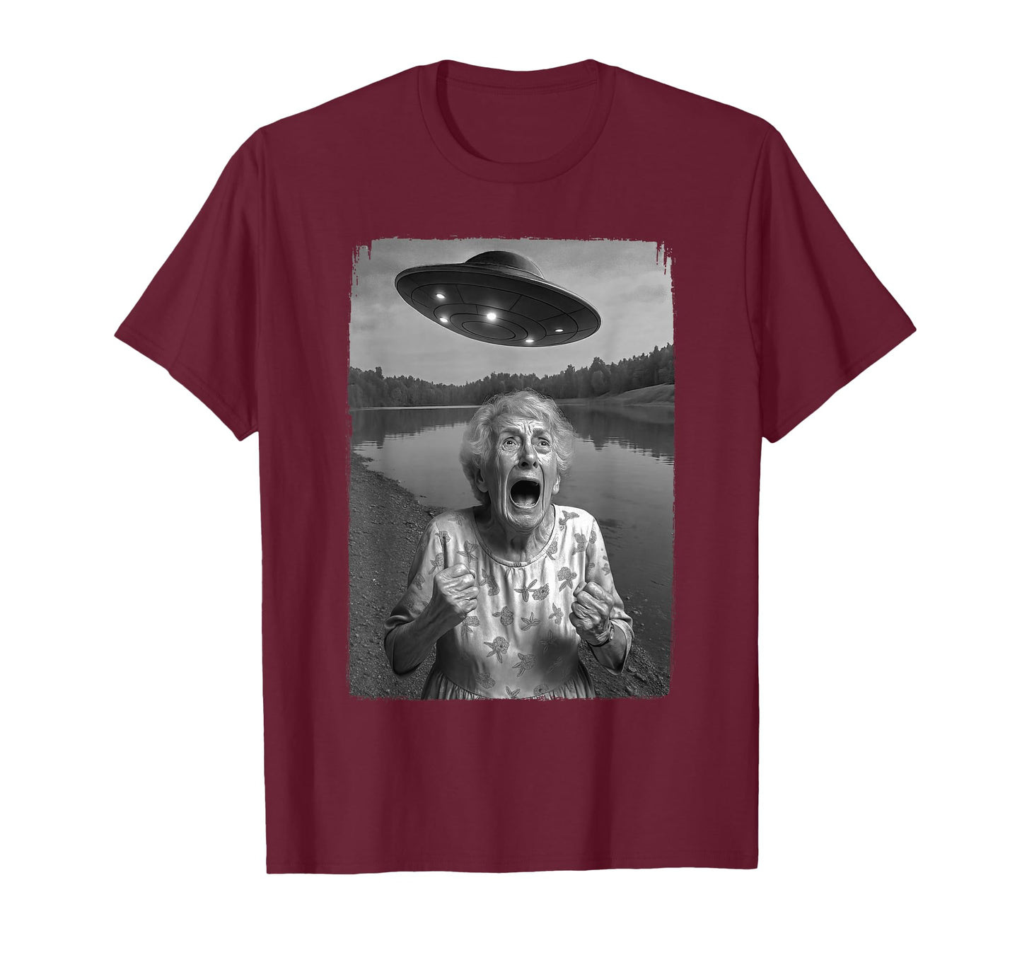Old Woman UFO Selfie T-Shirt
