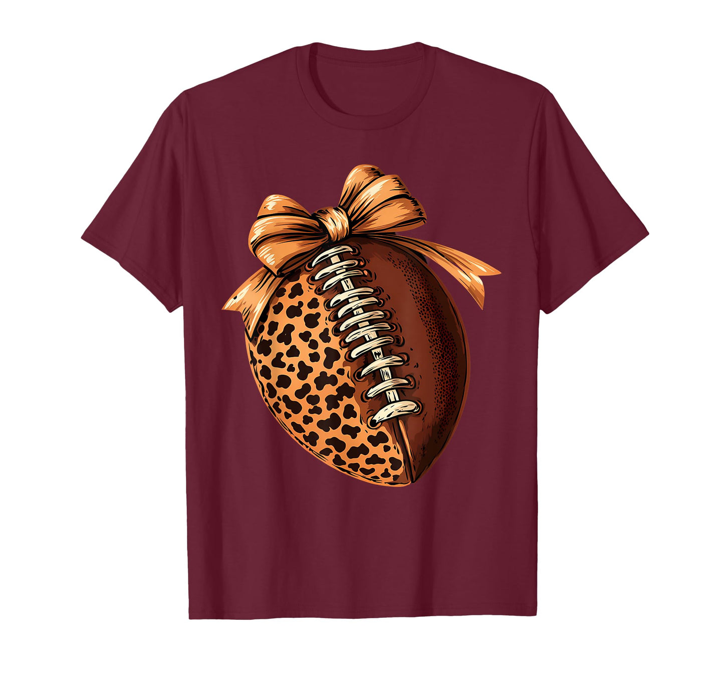 Football Coquette Bow Cute Football Game Day T-Shirt