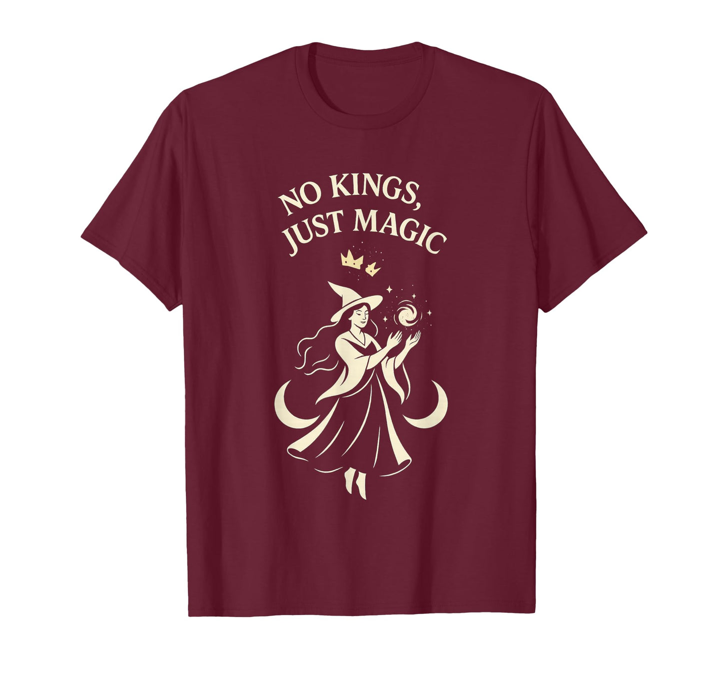 No Kings Just Magic Funny Witchcore Halloween Art T-Shirt
