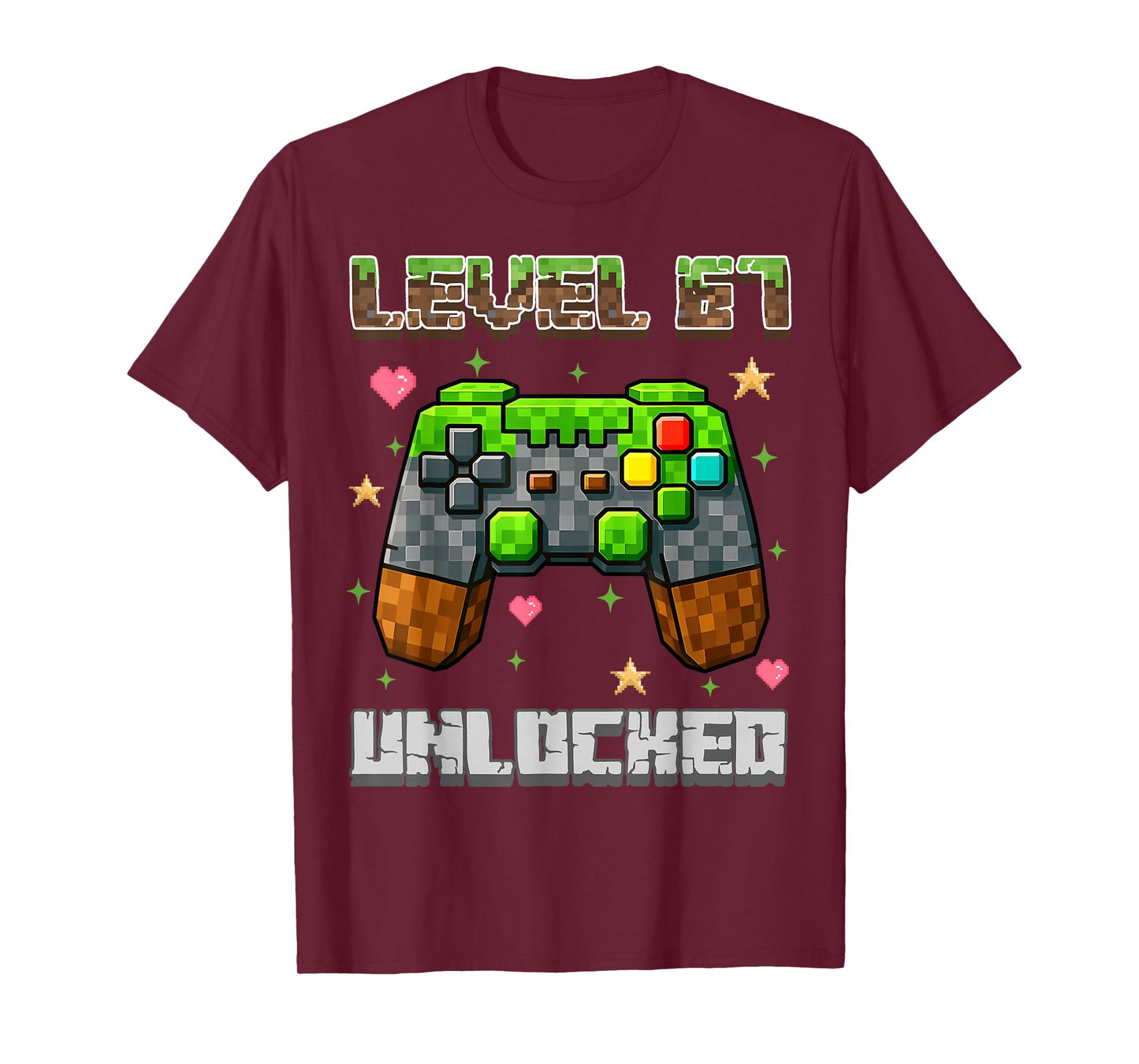Level 67 Unlocked Gaming School Meme Six Seven Boys Kids T-Shirt
