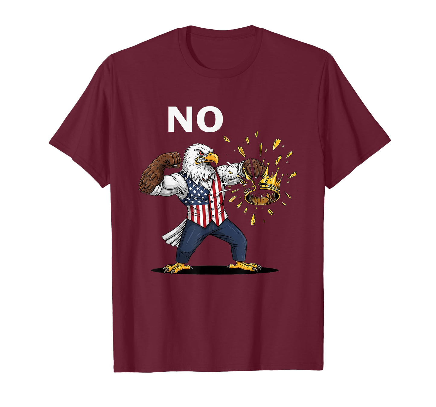 Funny Eagle No Kings October 18 No Kings Day Men Women T-Shirt