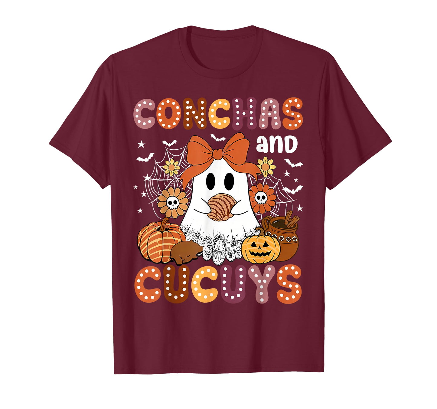 Cute Conchas and Cucuys Ghost Funny Mexican Halloween Ghost T-Shirt