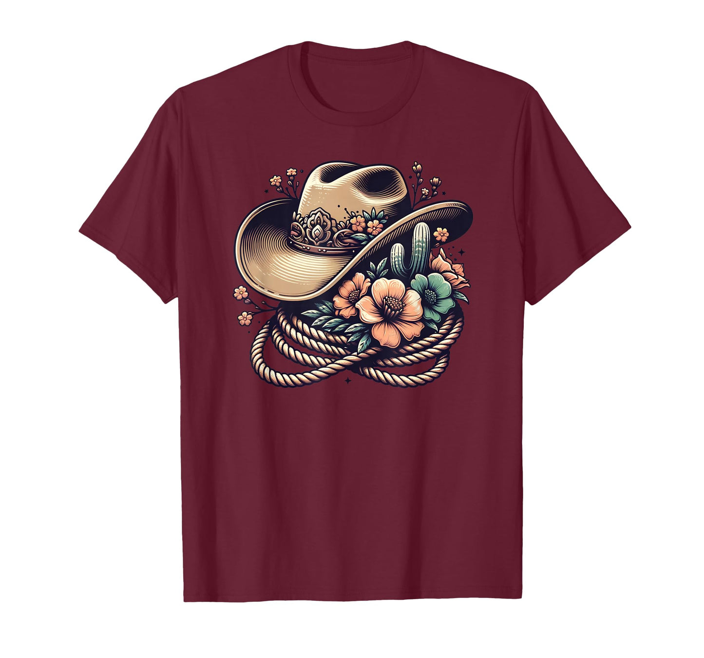 Western Country Cowgirl Tees Vintage Western Country Rodeo Cowgirl Cowboy T-Shirt