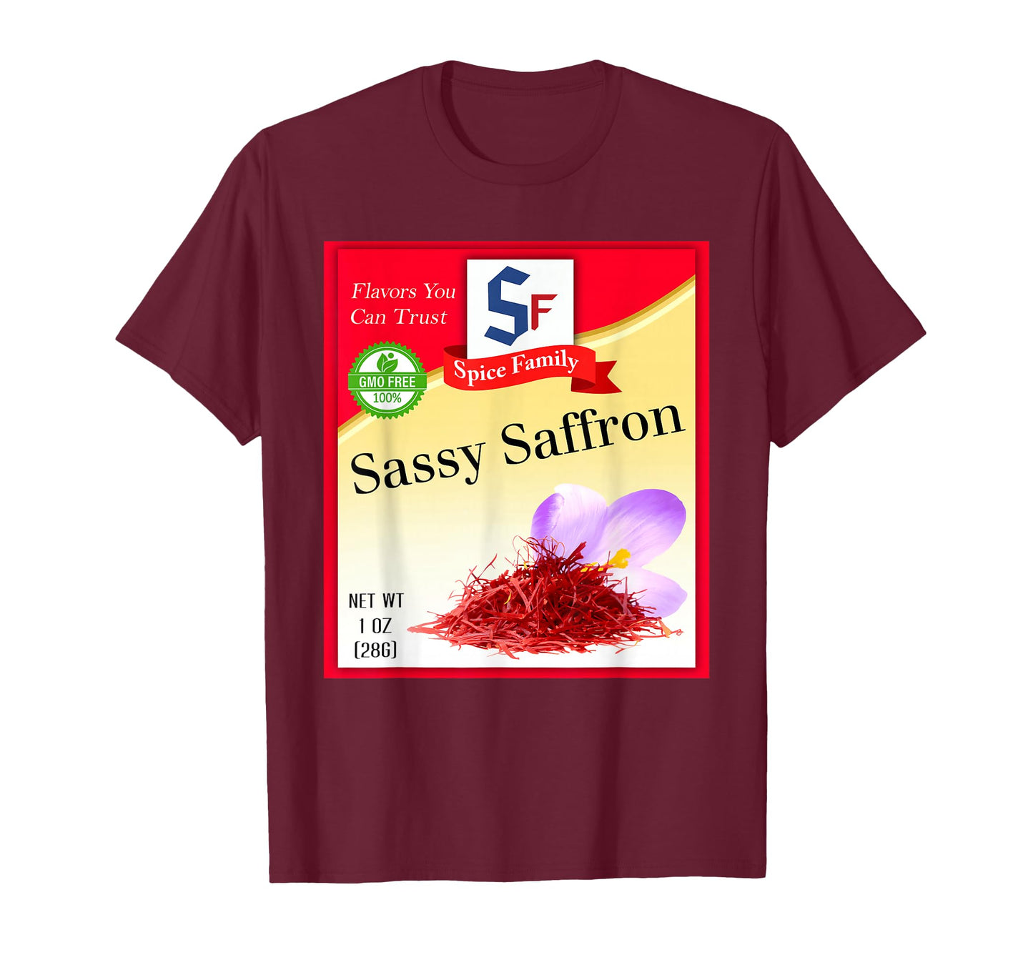 Sassy Saffron Spice Group Costume Family Matching Funny T-Shirt