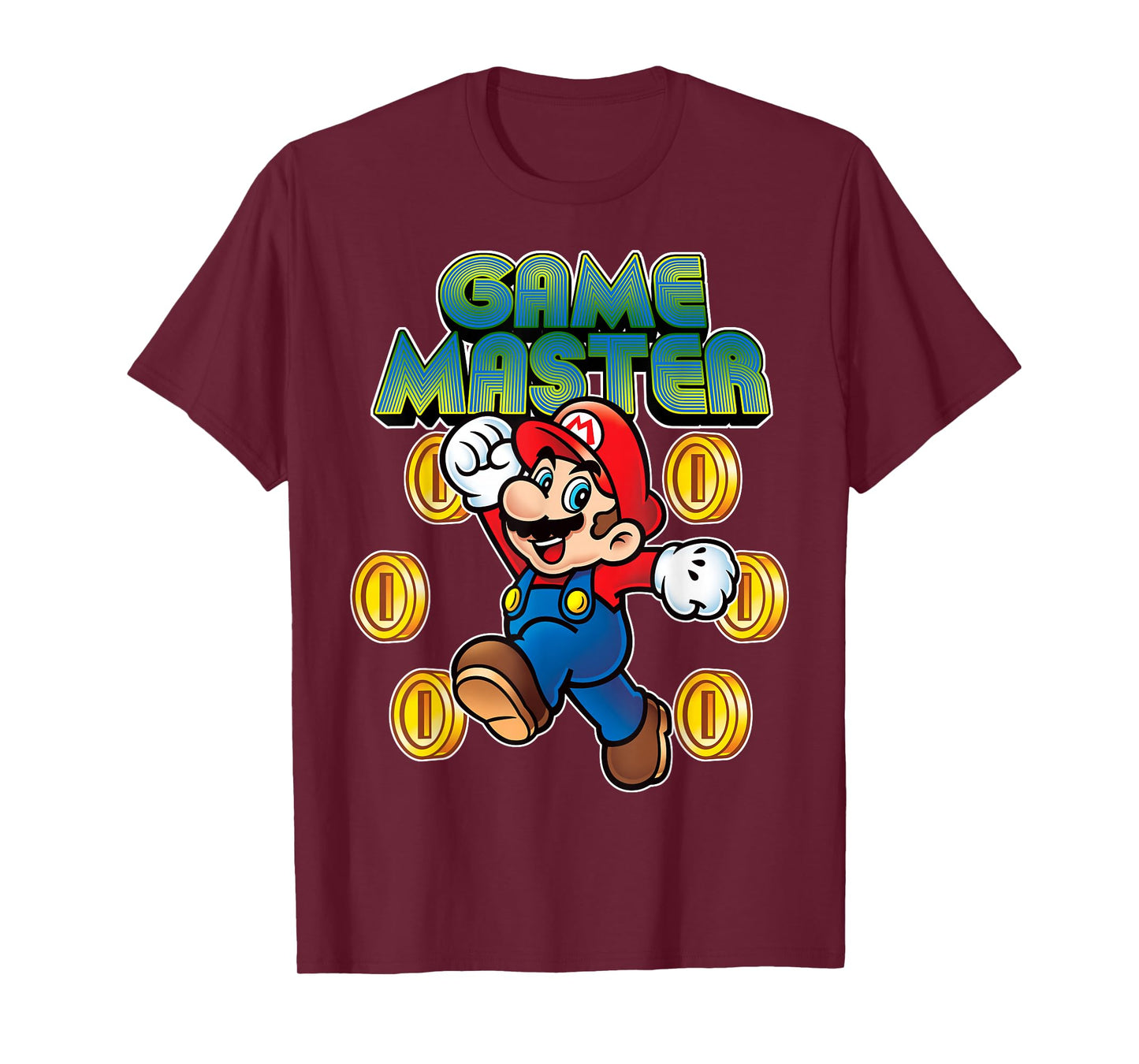 Nintendo Super Mario Game Master Coins Graphic T-Shirt T-Shirt