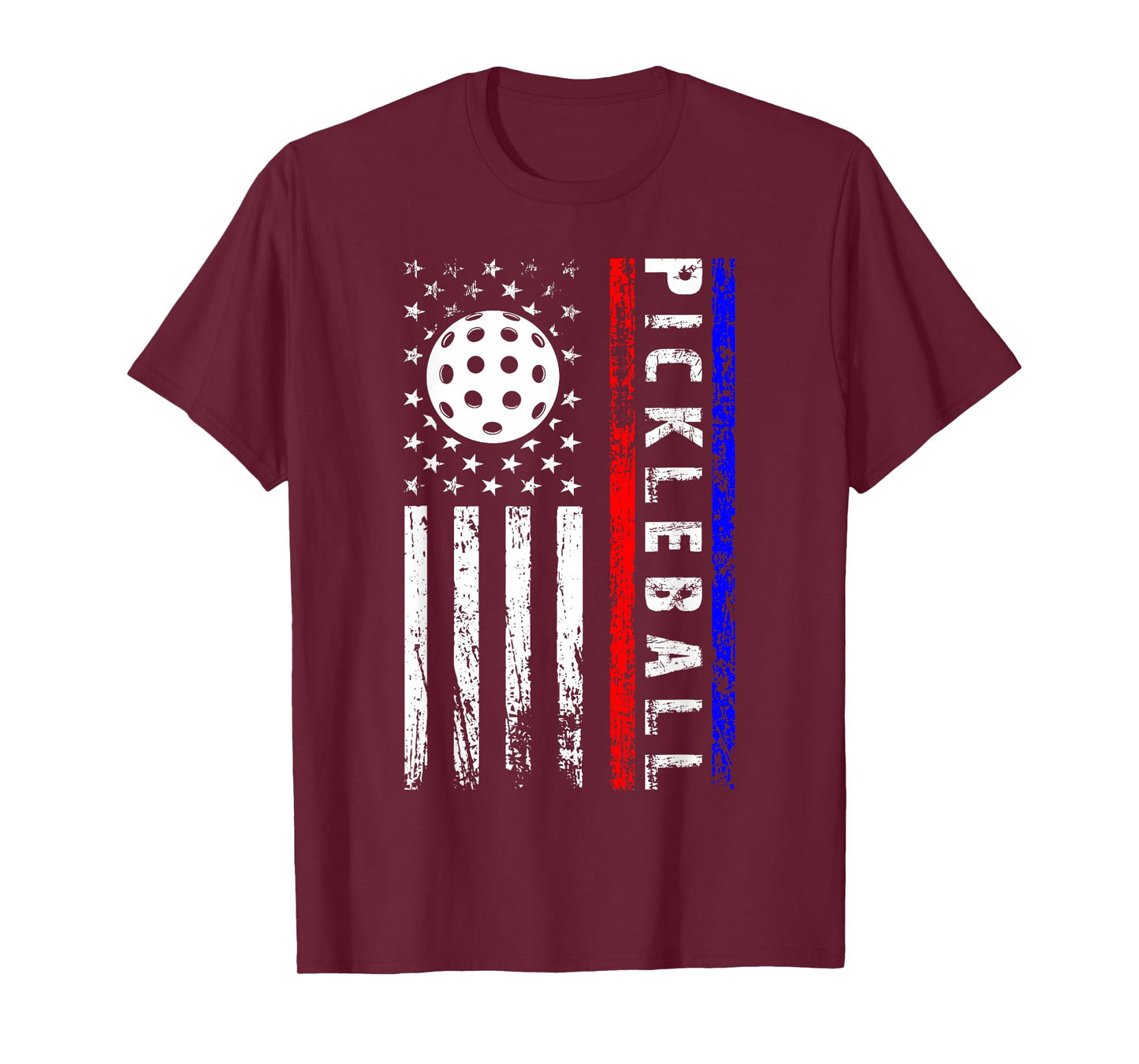 Pickleball Lovers 4th of July American Flag Pickle Ball USA T-Shirt
