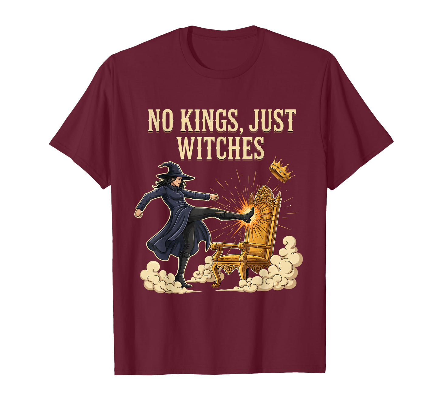 No Kings Just Witches - Funny Witchcore Halloween T-Shirt