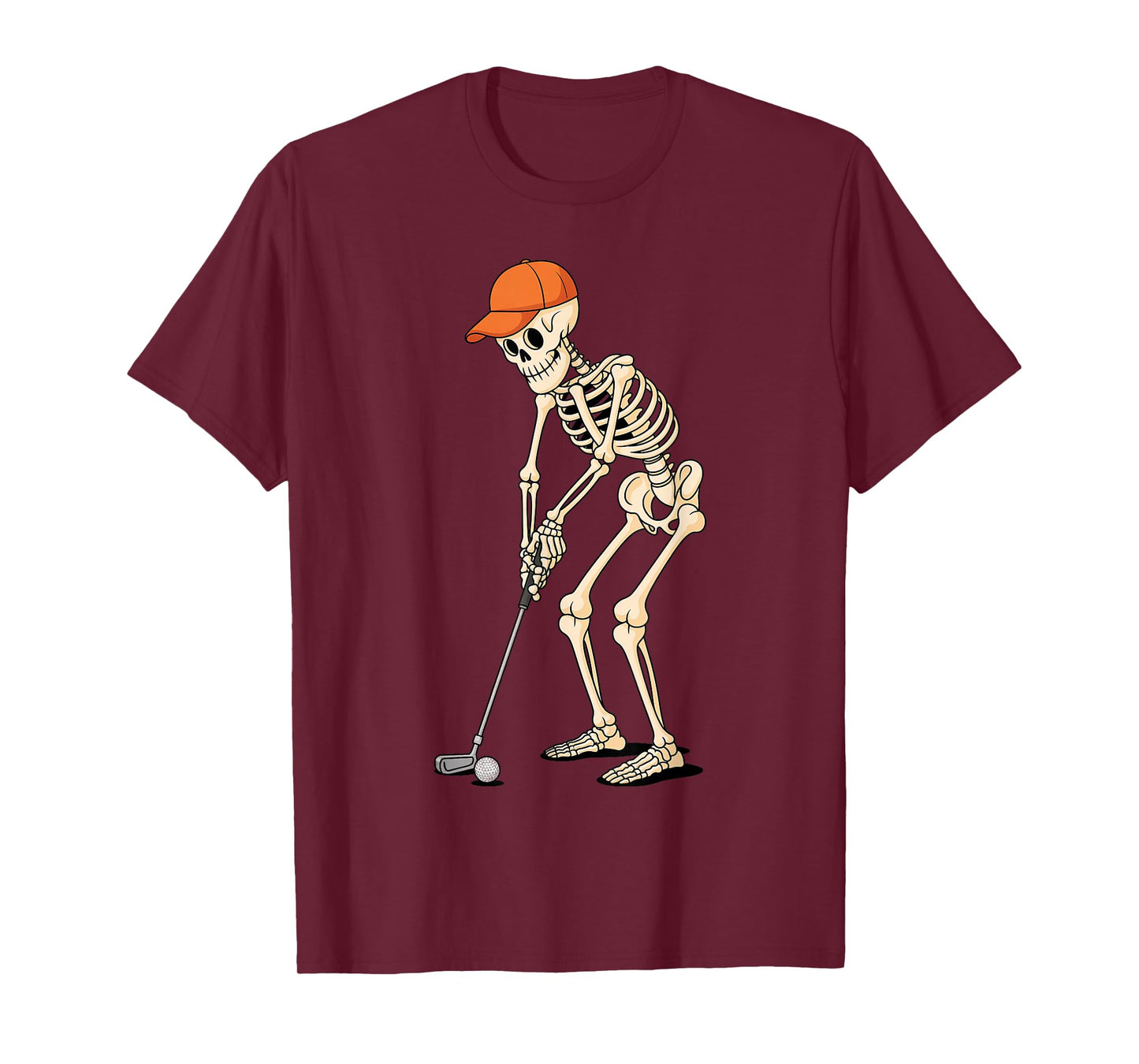 Skeleton Golf Halloween Golfer T-Shirt