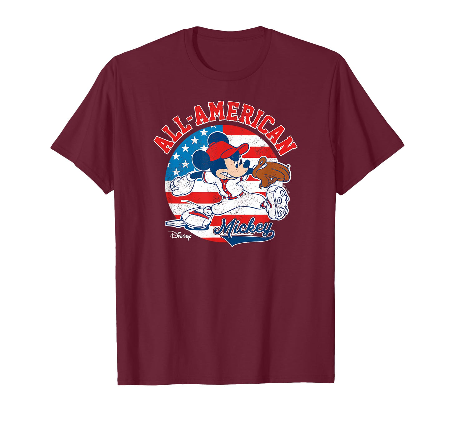 Disney - Mickey Americana Baseball T-Shirt