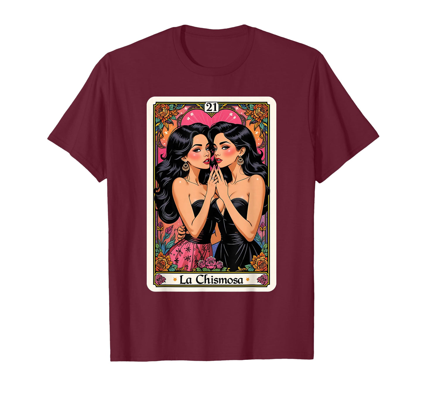 Fiesta Vintage Card Funny Mexican Lottery Woman La Chismosa T-Shirt