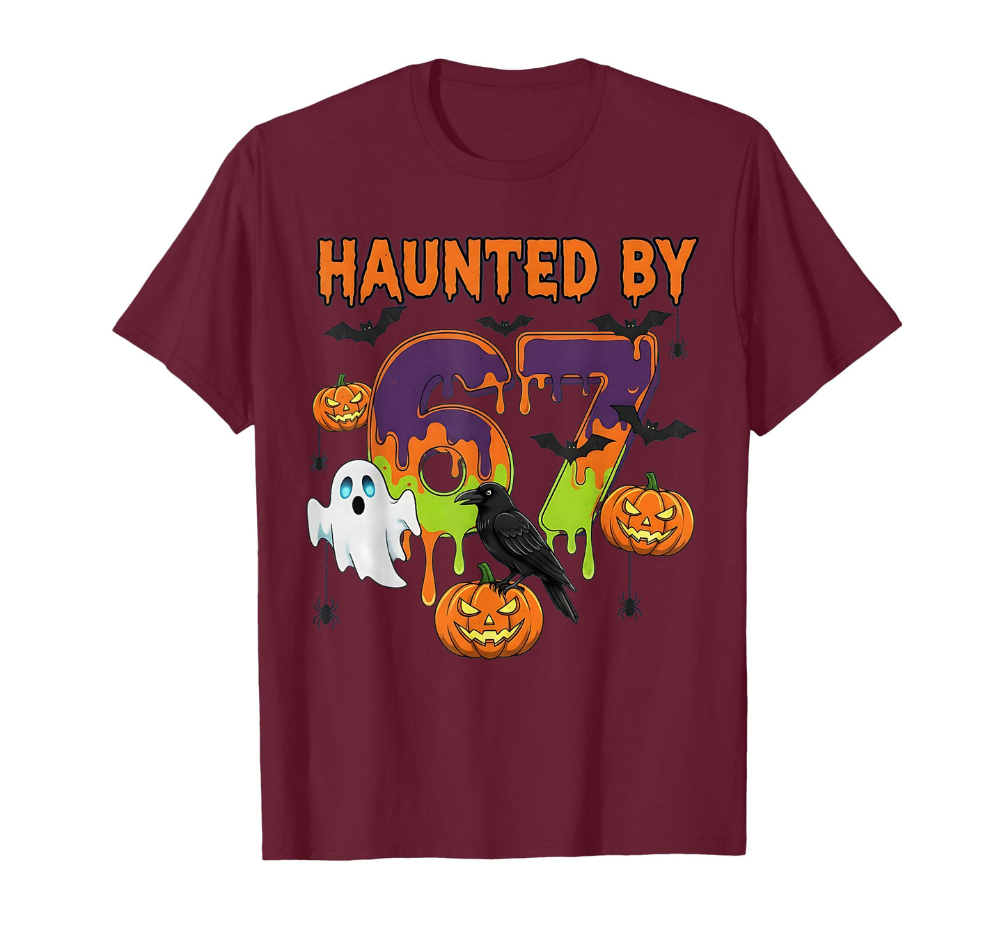 Haunted by 6 7 Six Seven Halloween Meme T-Shirt